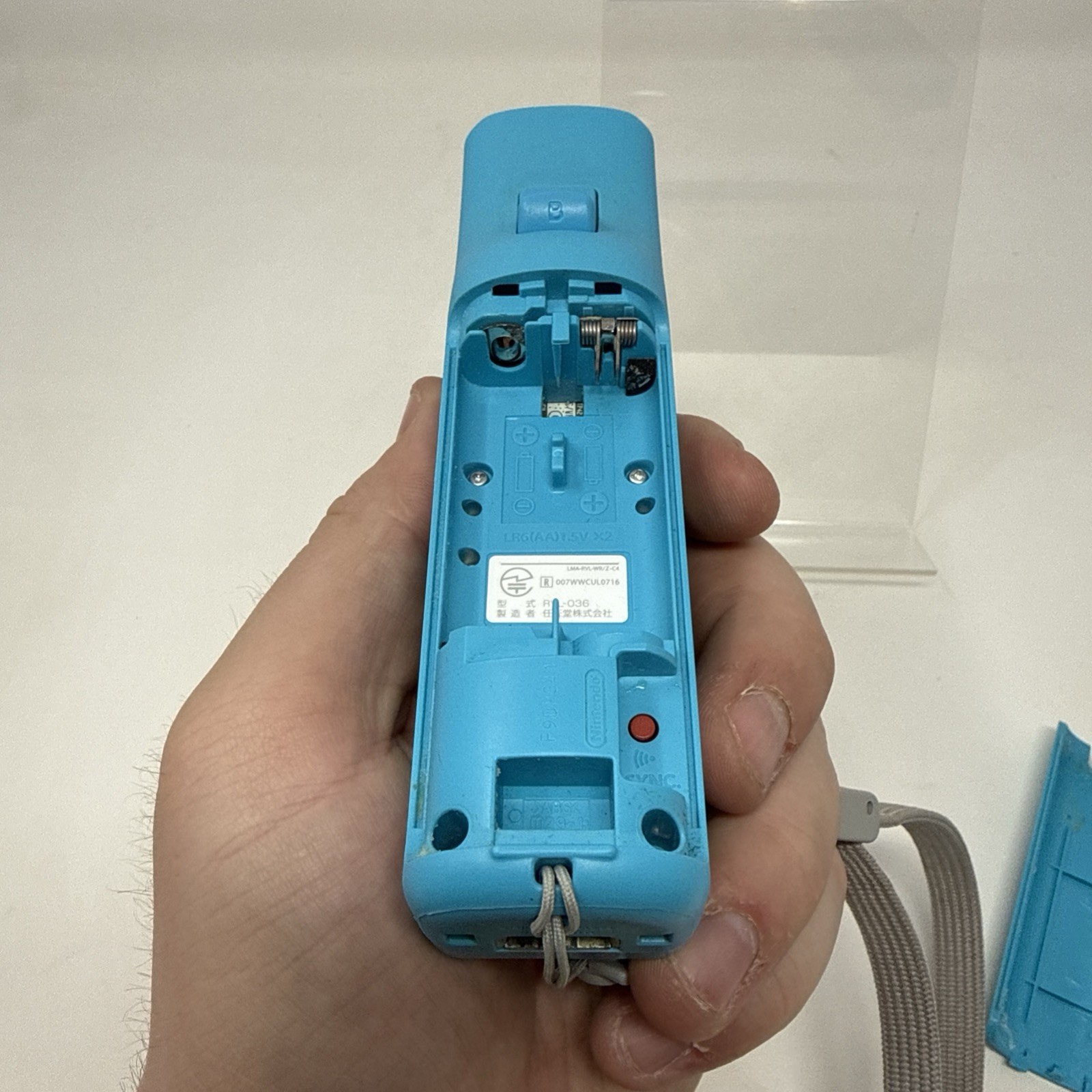 Nintendo OEM Motion Plus Wii Remote Blue Controller RVL-036 – Tested