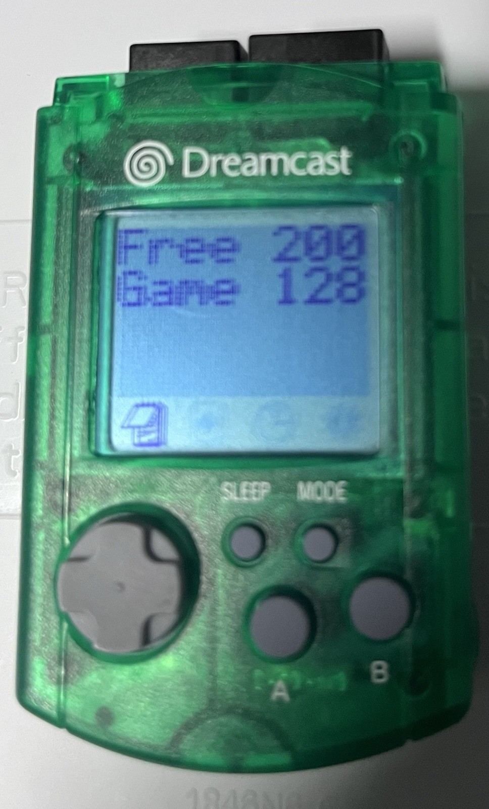Official Sega Dreamcast Green VMU Visual Memory Card Unit HKT-7000 Tested