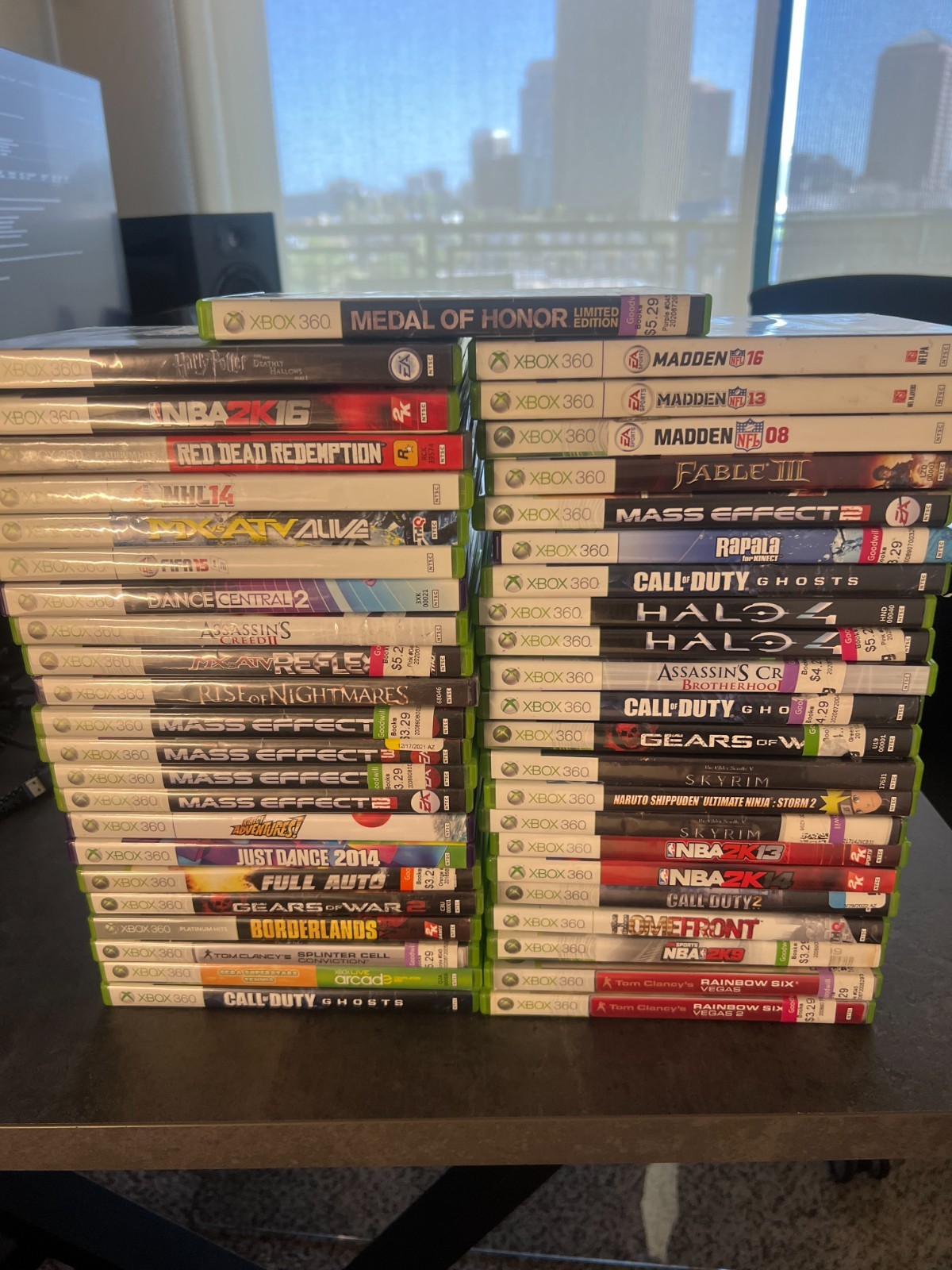 Lot of 45 Xbox 360 Games in Cases Bulk Lot Mixed Genres Action, Fantasy, Shooter