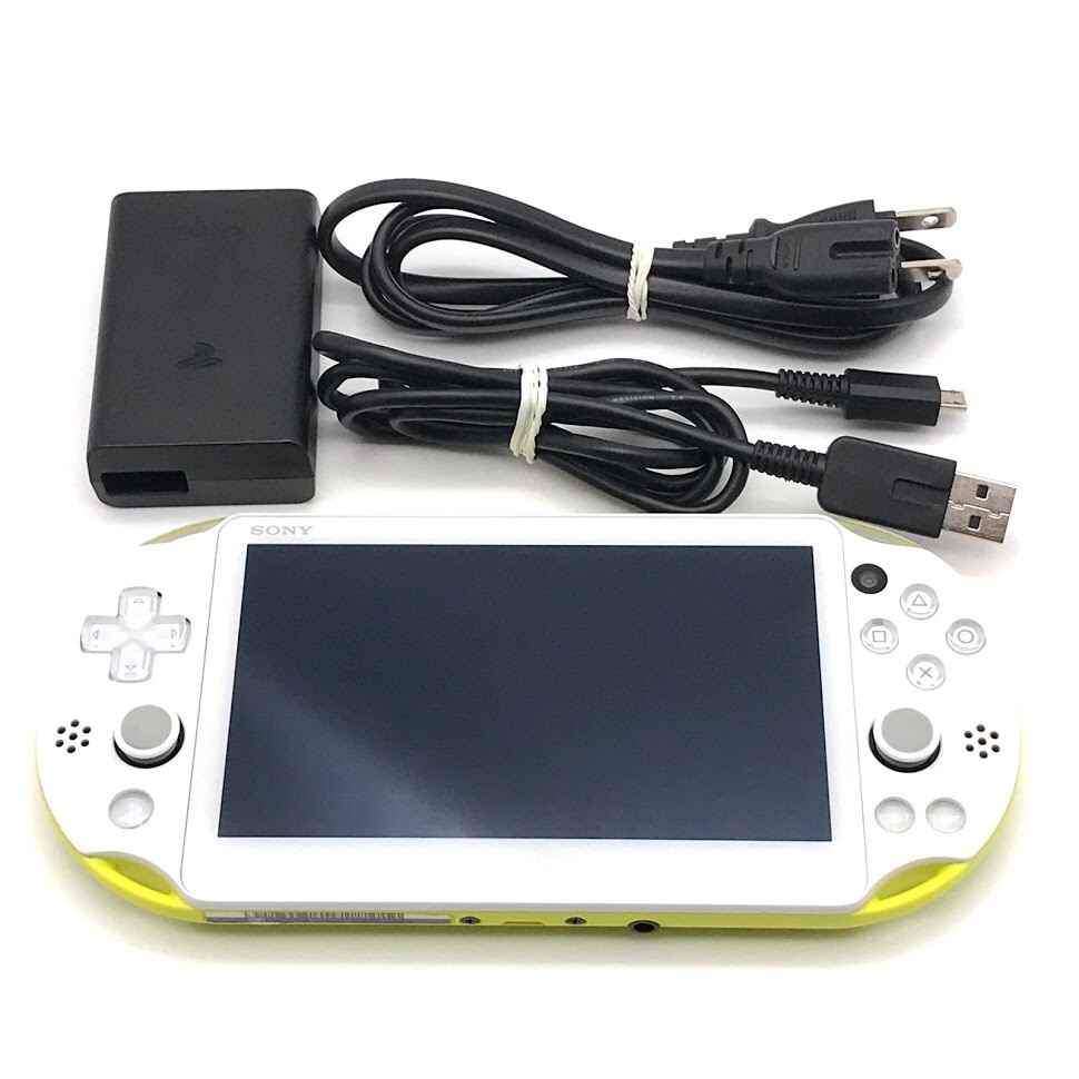 SONY PS Vita PCH-2000 Slim Lime Green White Wi-Fi LCD w/ Charger “Mint”