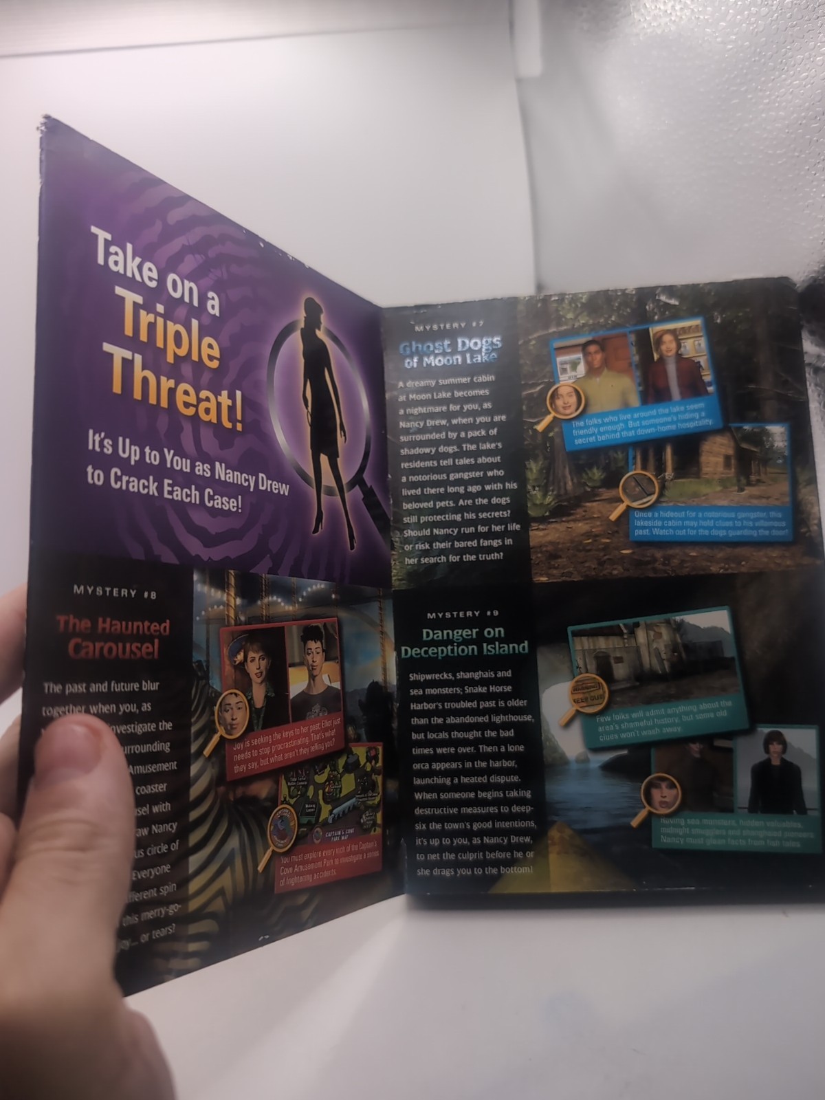 Nancy Drew Triple Threat 2 PC Complete in Box w/ Slipcover