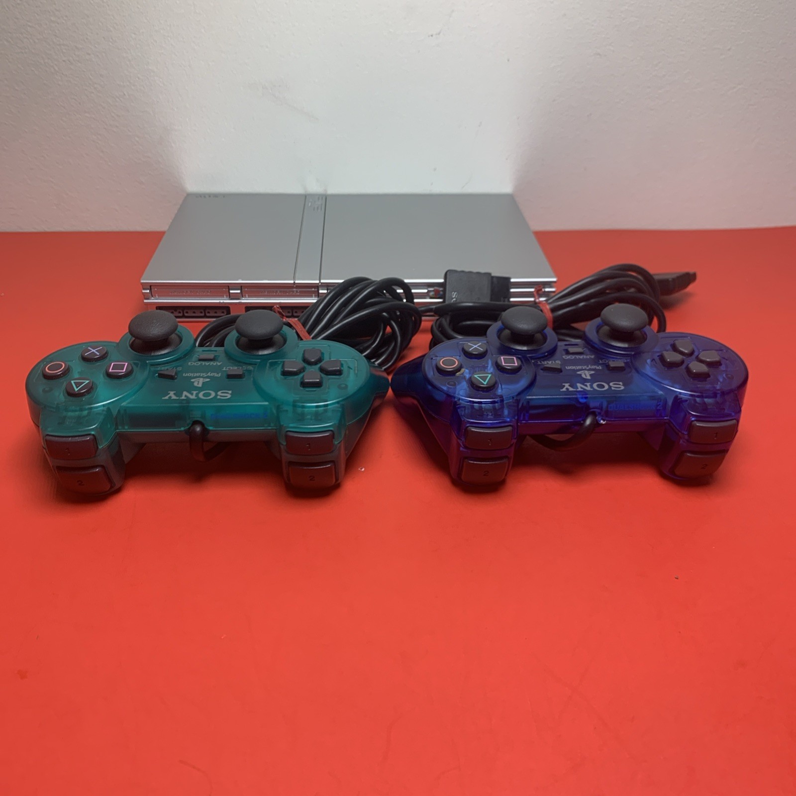 PlayStation 2 Slim Console 6 Games 2 Dual Shock 2 Controllers & 64MB Memory Card