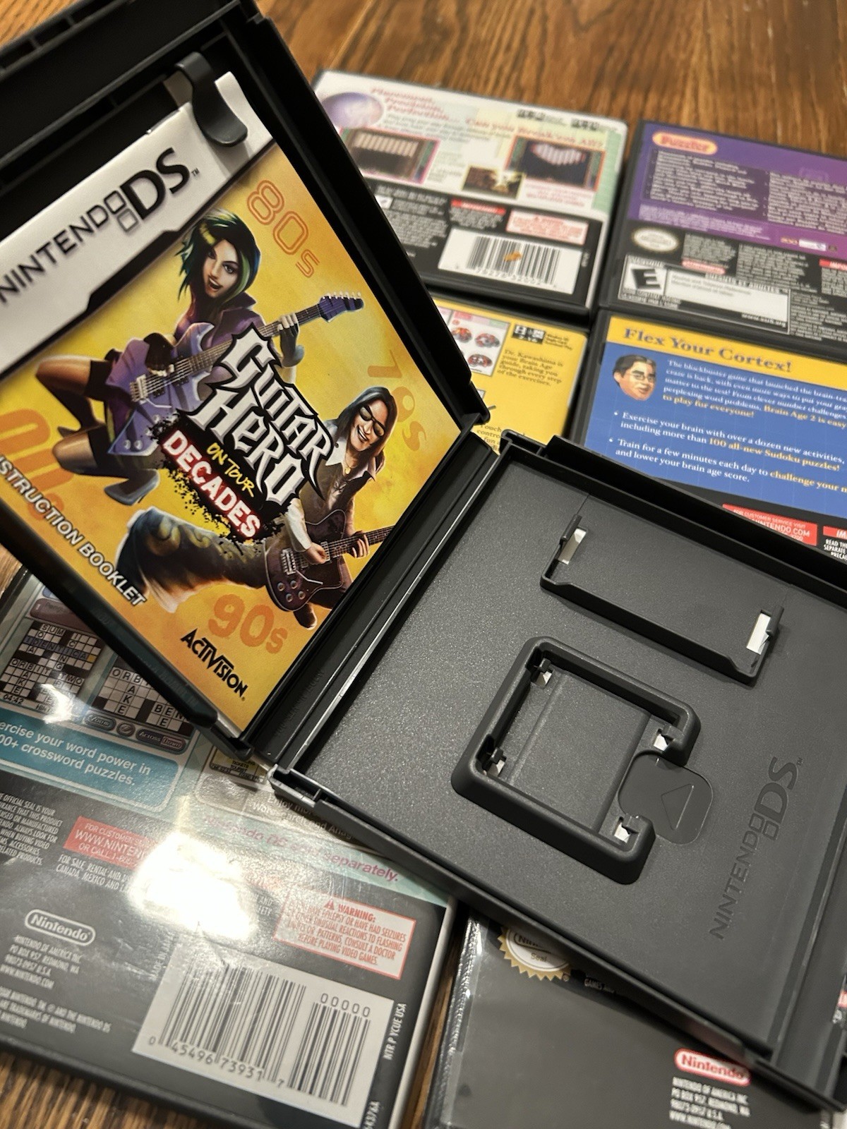 Nintendo DS Lot Brain Age Mario Kart Crosswords Puzzler Game Lot