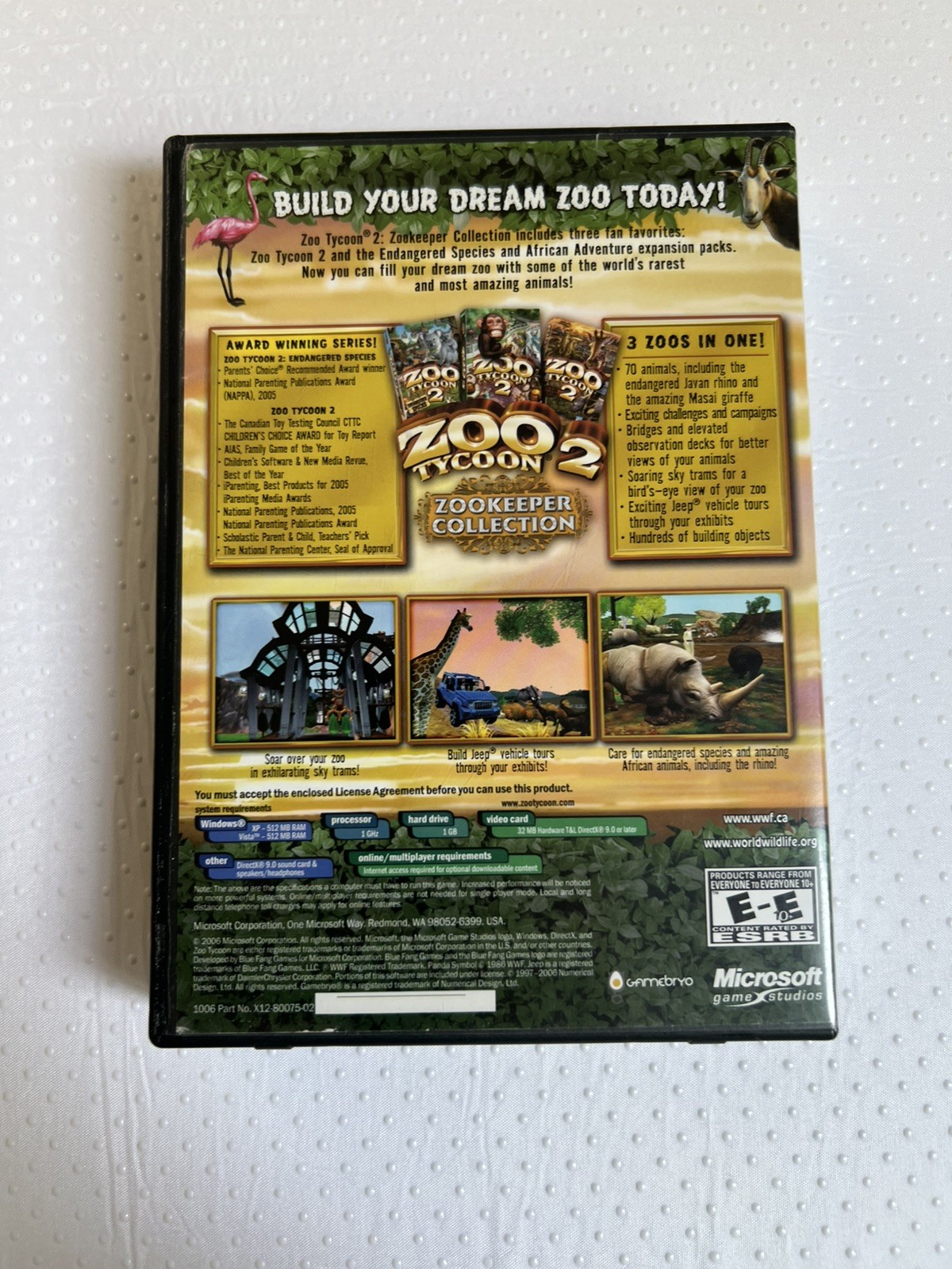 Zoo Tycoon 2 Zookeeper Edition + Extinct Expansion PC CD-ROM + Hidden Mysteries