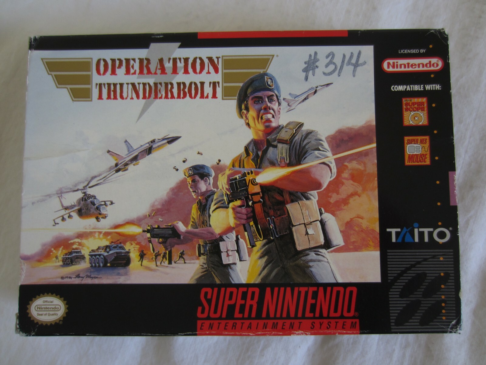 Operation Thunderbolt (SNES) Super Nintendo CIB Complete Box 1994 Taito RARE