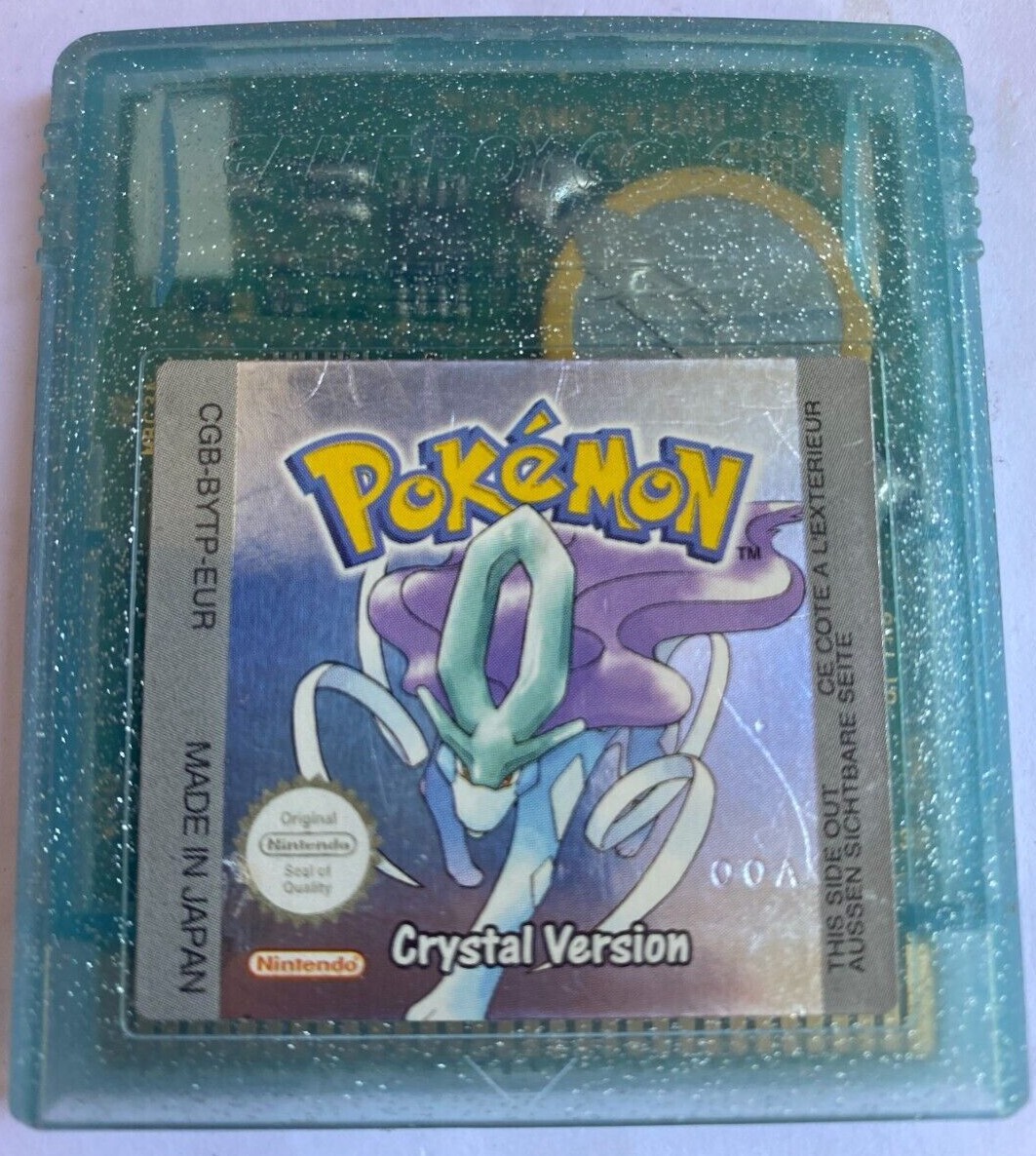100% Authentic Pokemon Crystal Version English New Battery Gameboy