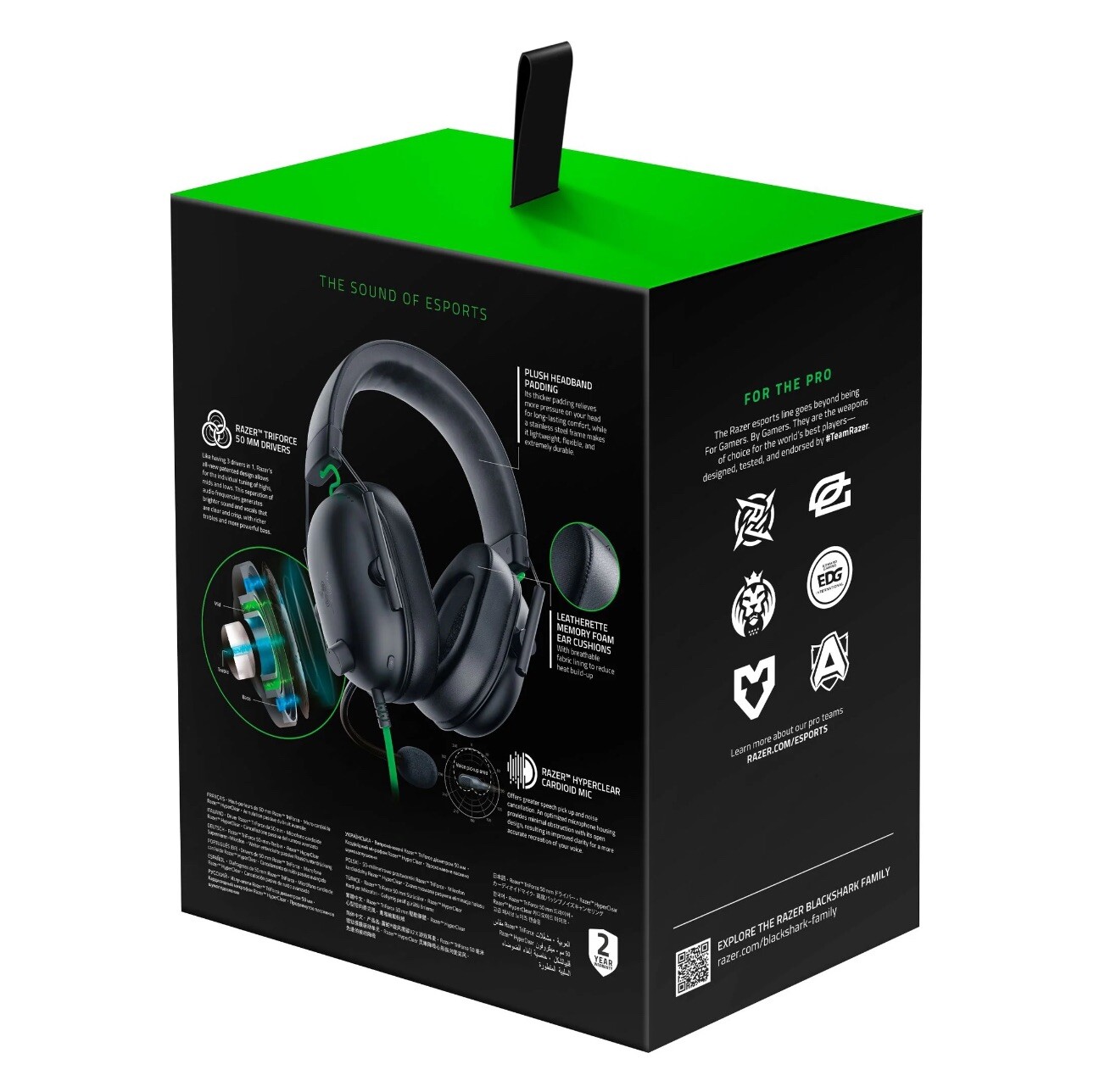 Razer Blackshark V2 X Black Over the Ear Gaming Headset