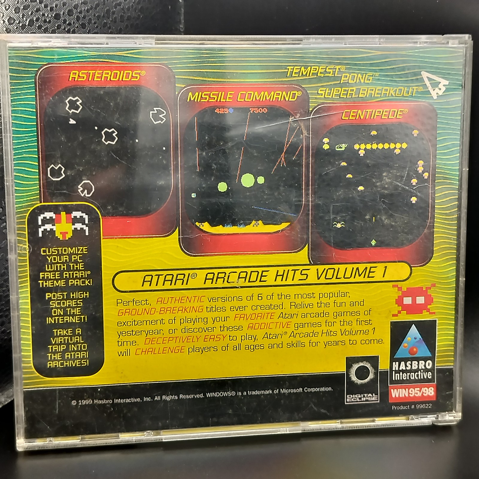 Atari Arcade Hits Volume 1 PC CD-ROM Windows 95/98 Classic Collection Hasbro