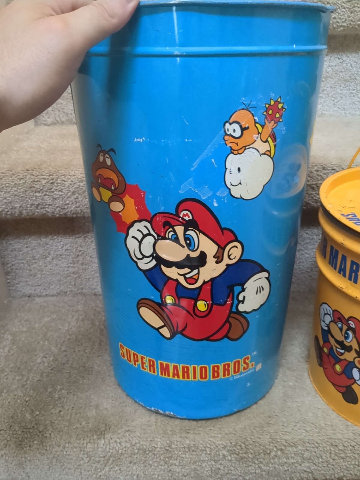 Super Mario trash can Set Bowser Peach Nintendo Japan Garbage Mario Bros 1 And 3