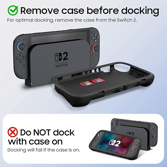 Case for Nintendo Switch 2 (2025) Protective Cover with Ergonomic Grip Game Card