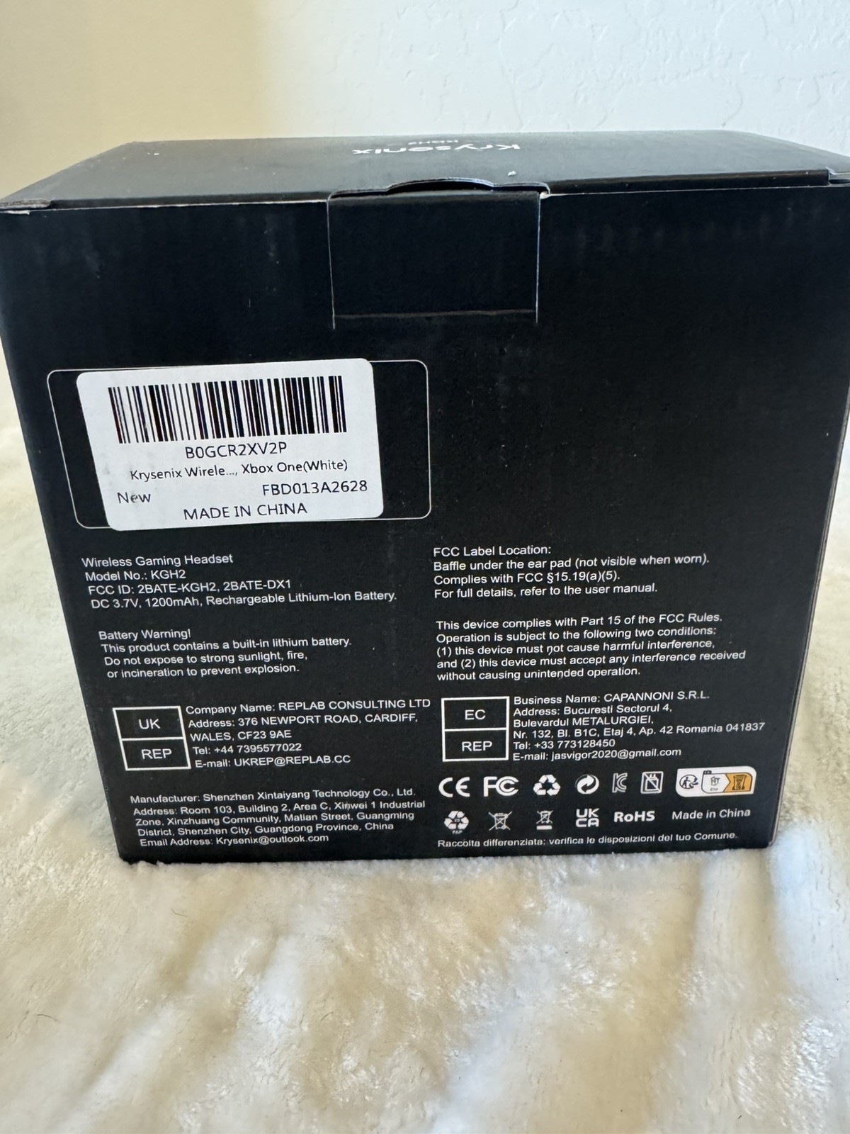 Krysenix KGH2 Wireless Gaming Headset For PlayStation Xbox Gamer Etc