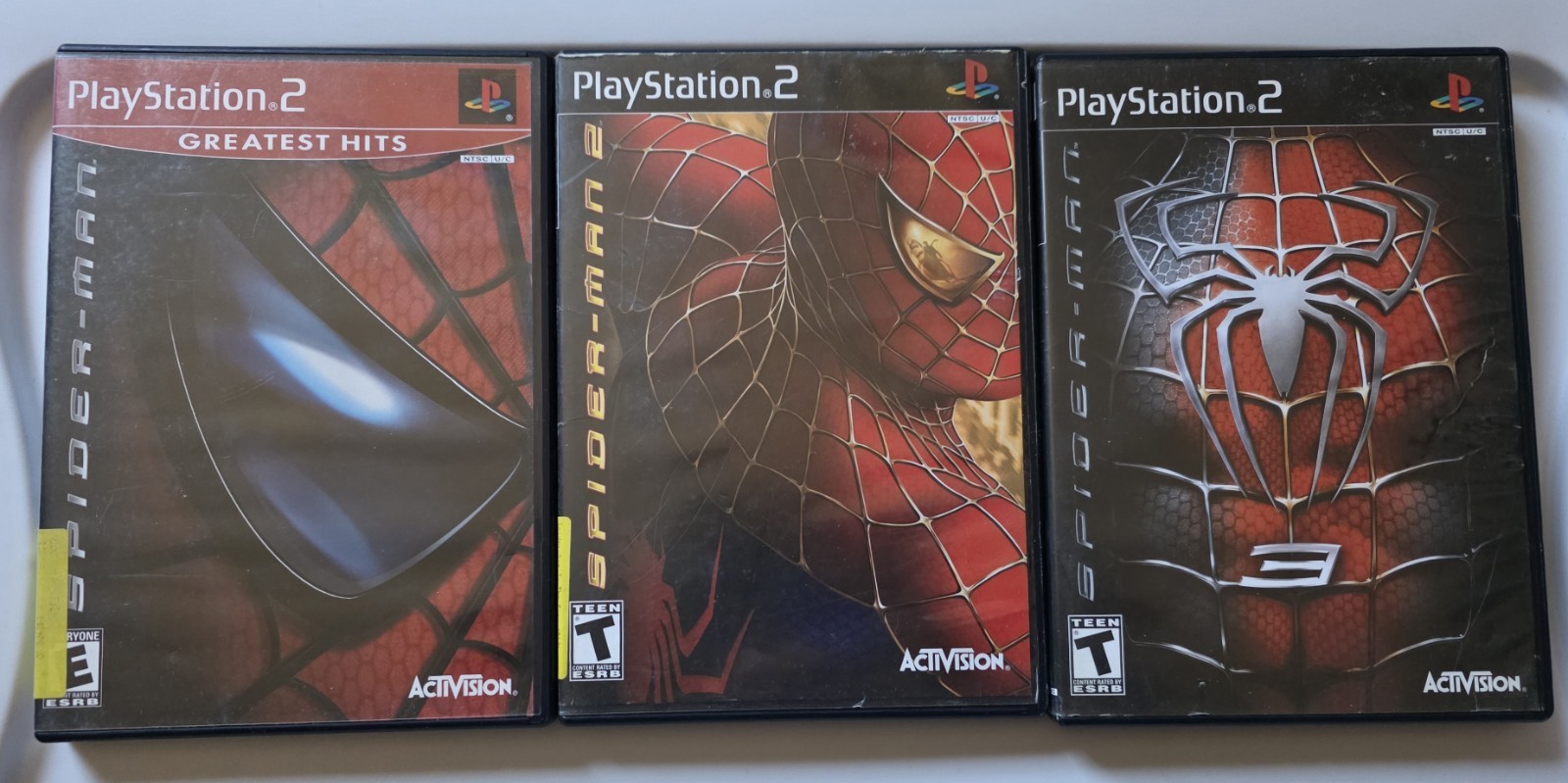 Spider-Man Trilogy 1 2 3 PS2 (Sony PlayStation 2, 2007) Complete CIB TESTED