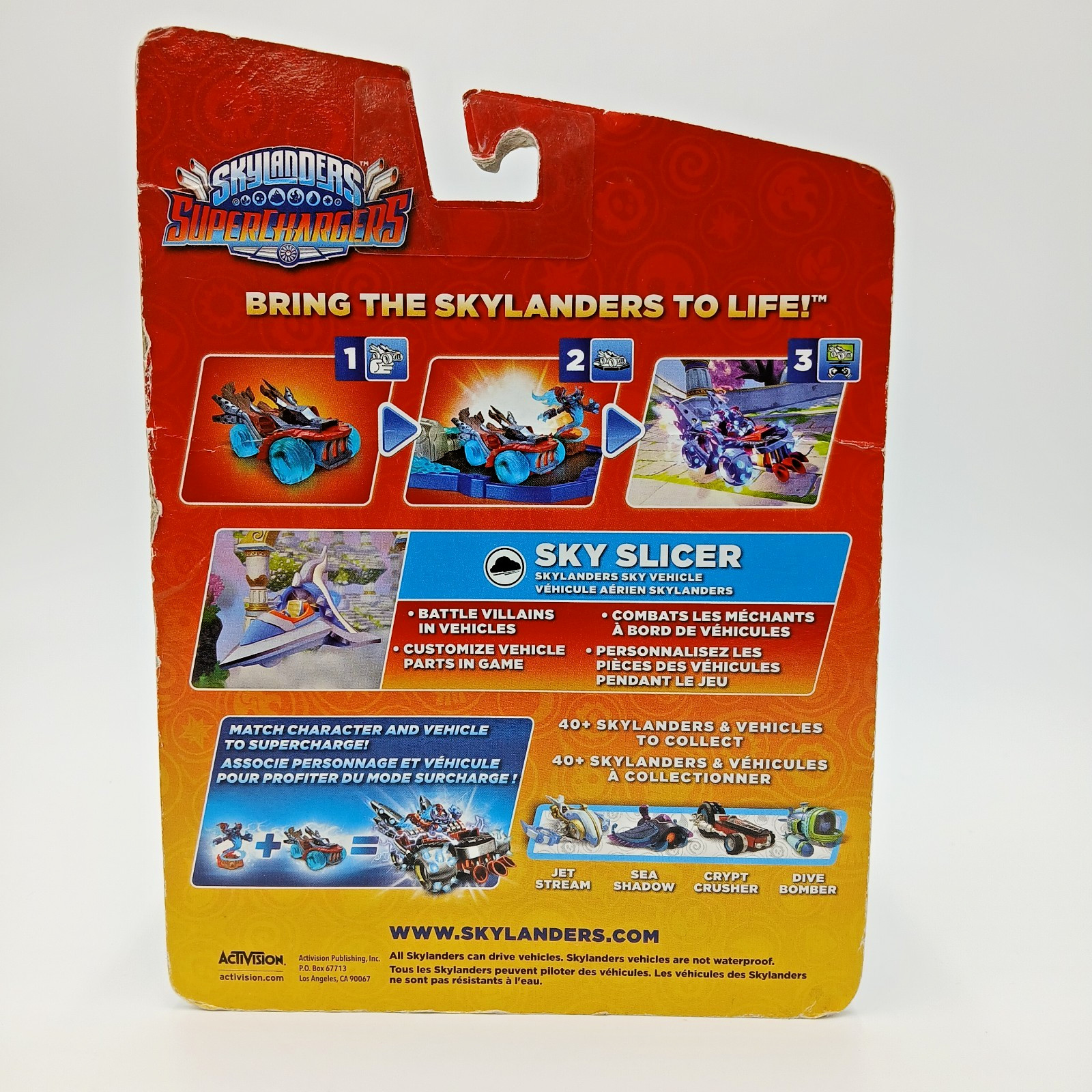 Skylanders Super Chargers Sky Slicer Sky Vehicle Air Element NOS BOX FLAWS READ
