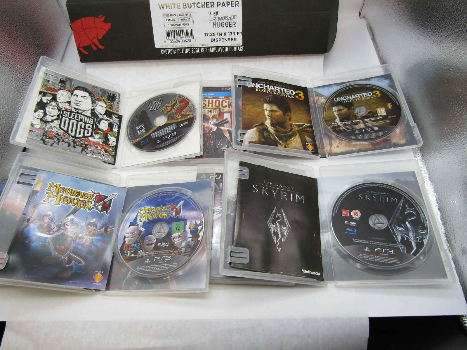 PS3 Games Lot Bundle 7 games , skyrim , Sorcery , Sleeping dogs , Bioshock Infin