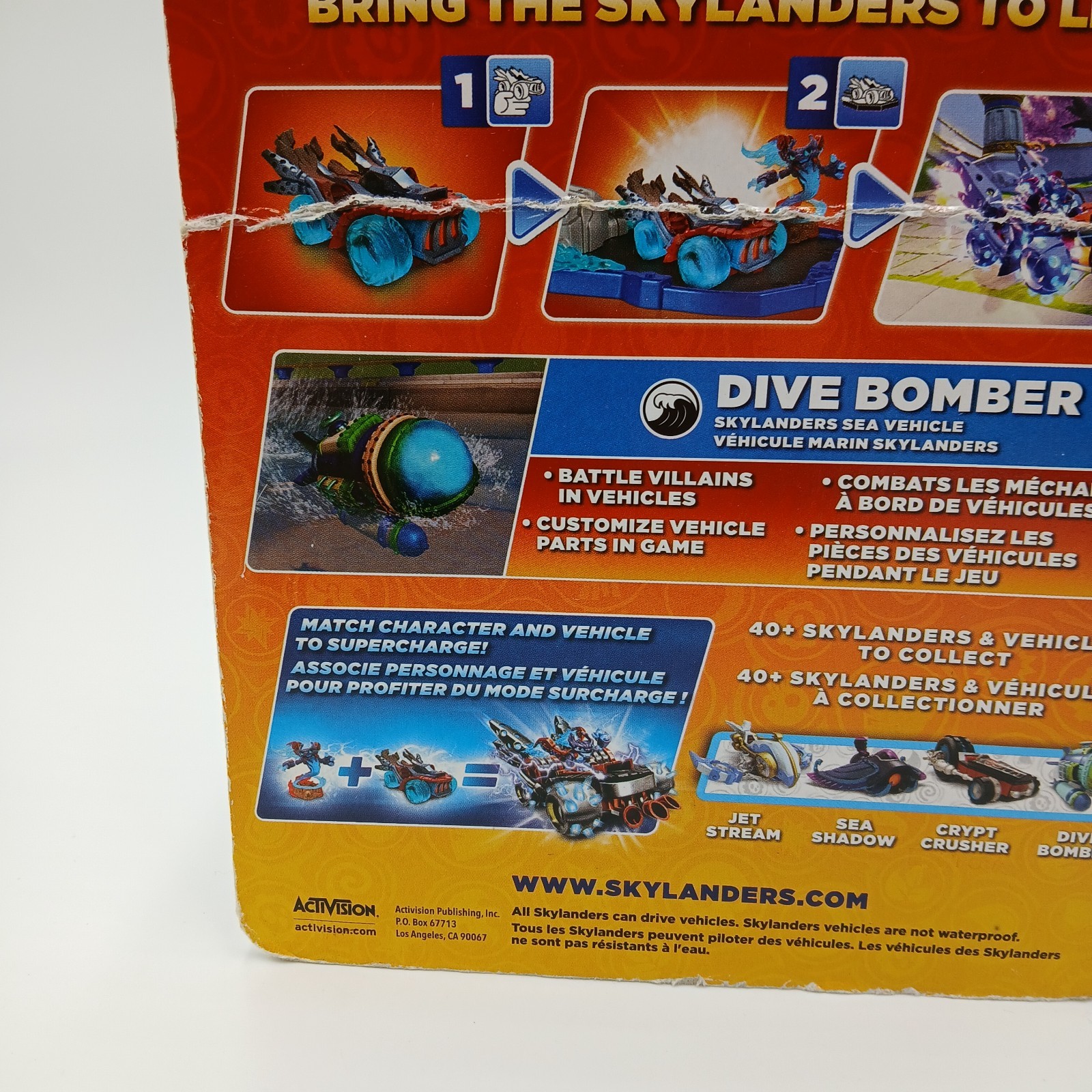 Skylanders Super Chargers High Volt Tech Figure Protect Surge BOX FLAWS READ