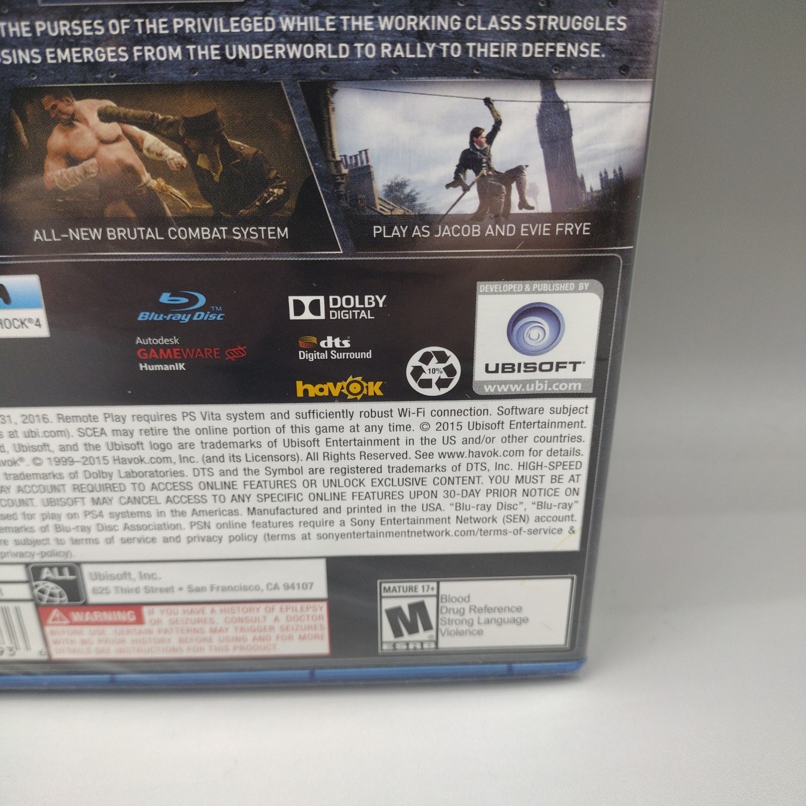 NEW Assassin’s Creed Syndicate Limited Edition (Sony PlayStation 4, 2015) PS4