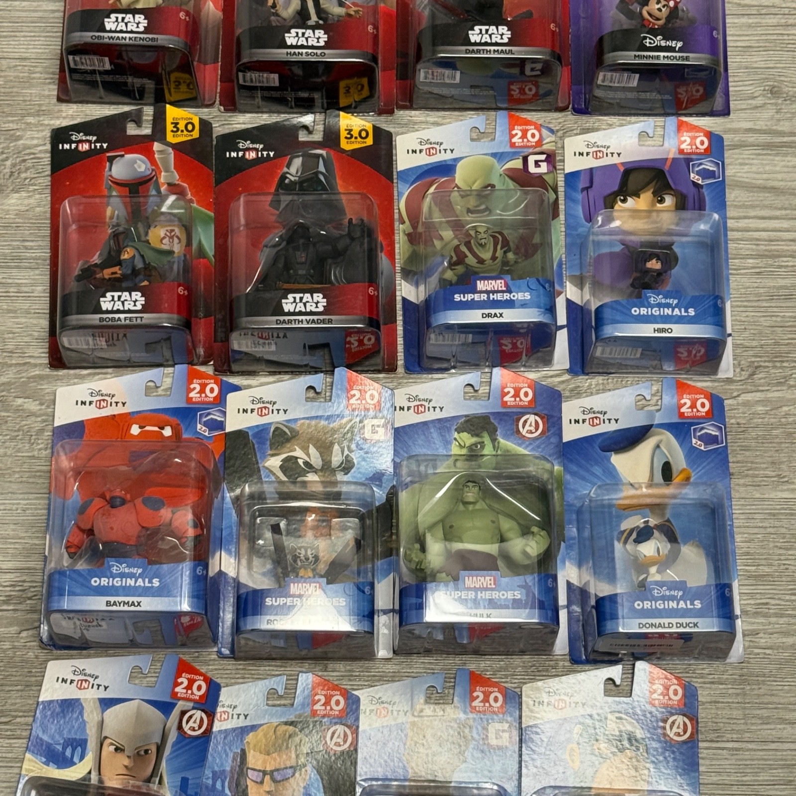 Disney Infinity Figure Sealed Lot of 21 2.0 3.0 Marvel Star Wars Sets RARE