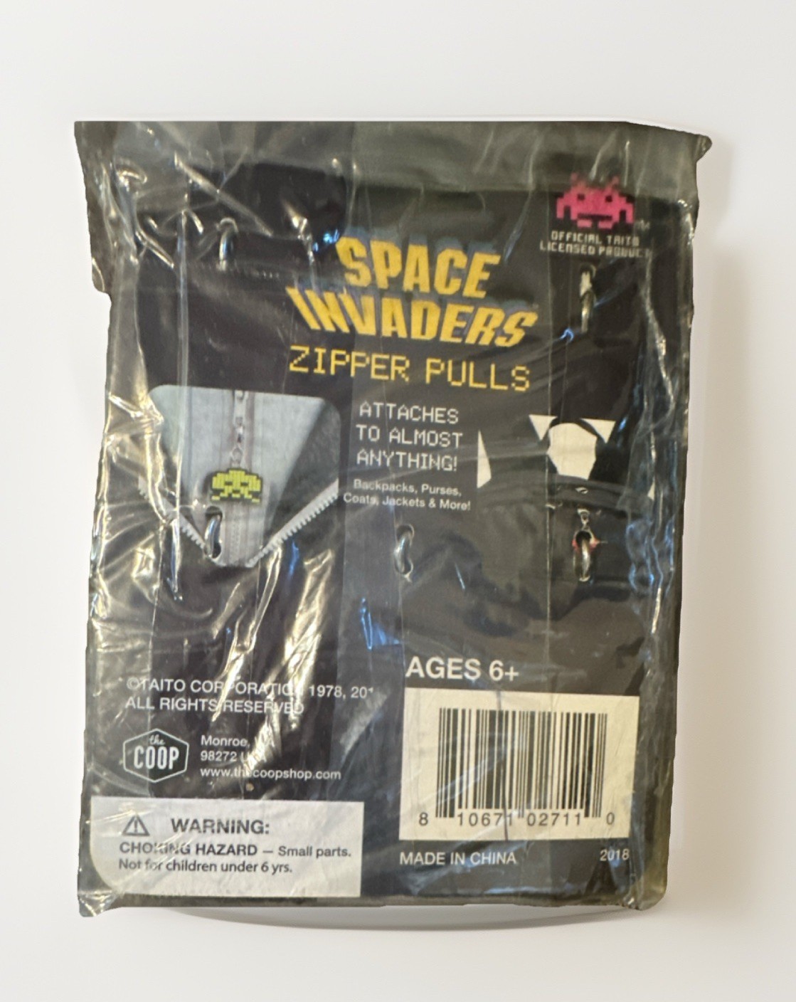The Coop Space Invaders Zipper Pulls 5-Pack Zipper Pull Accessories