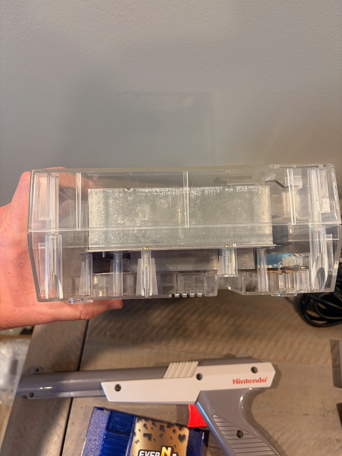 Nintendo Entertainment System NES Console,Tested,Clear Re-Shell, ORG72 Pin,BONUS