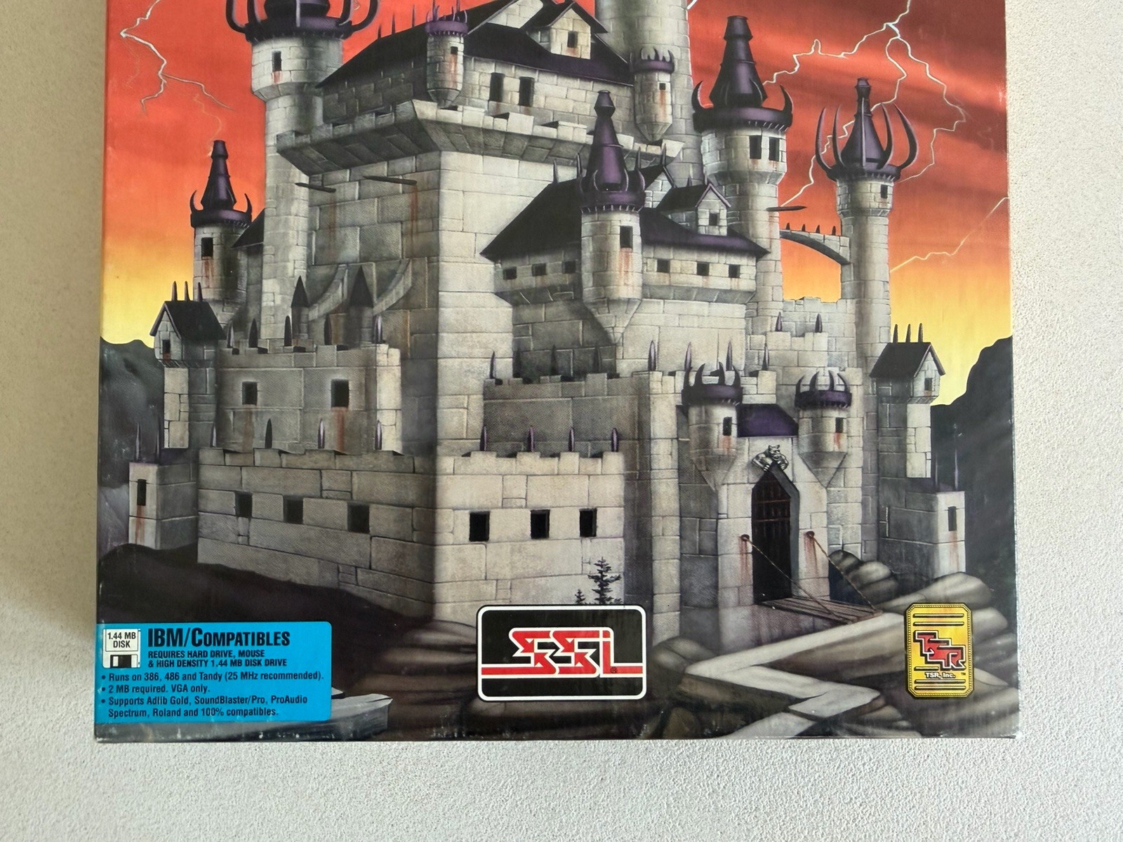 SSI Dungeons Dragons Stronghold MS-DOS 3.5″ Floppy PC 1993 Big Box