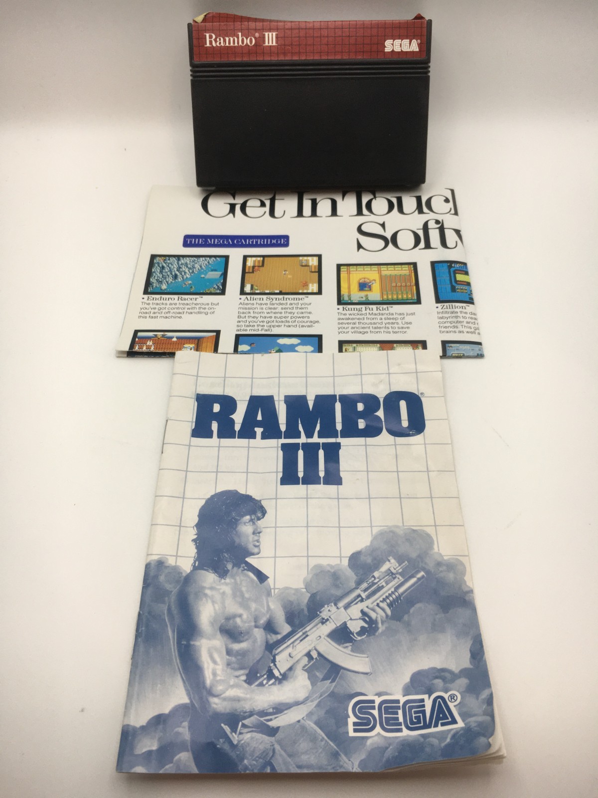 Sega Master System 1986 – Rambo 3 w/ Box & Manual (Works)