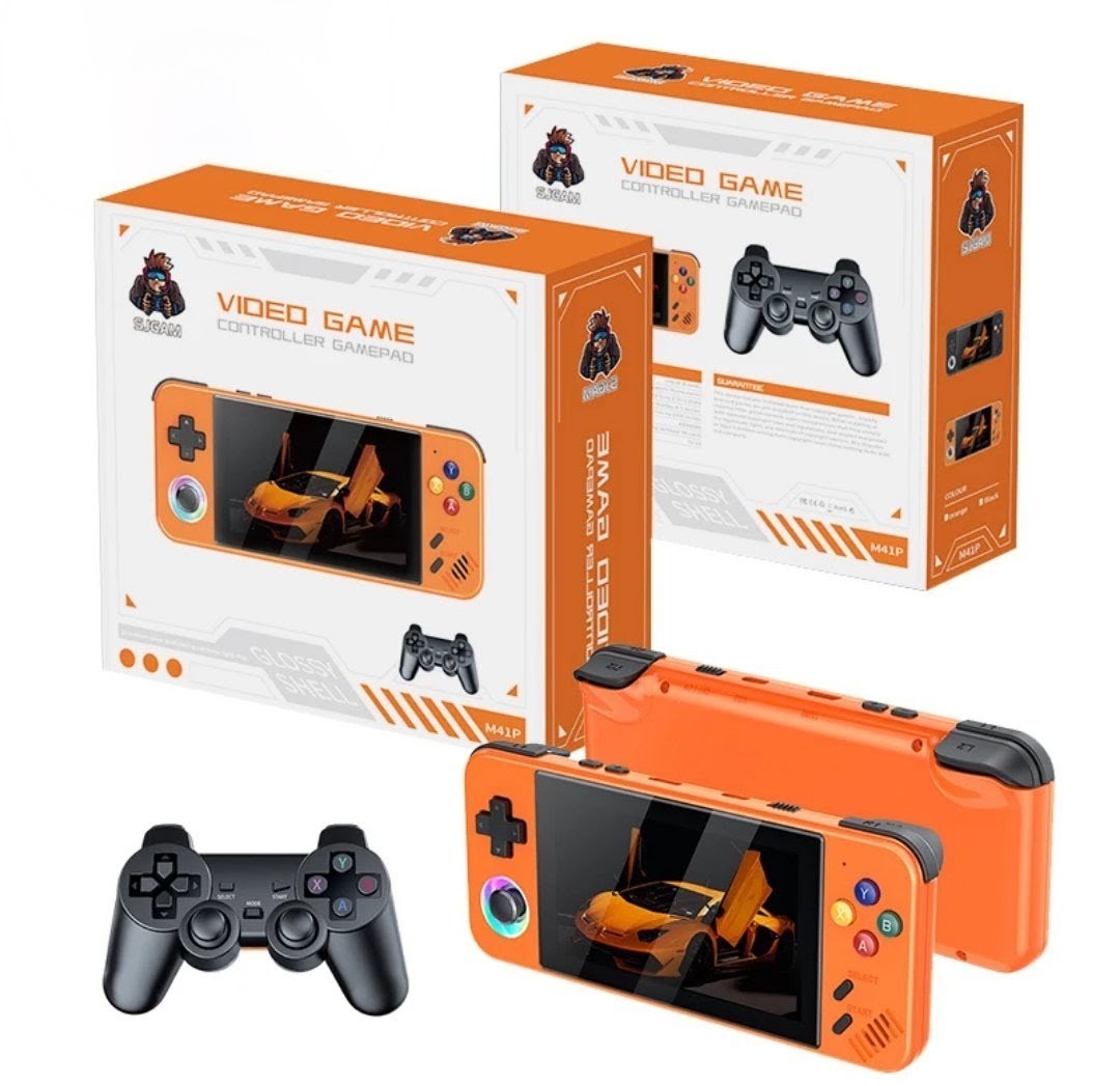 SJGAM M41P Retro game handheld w/wireless Controller 64GB 20 emulators 20k games