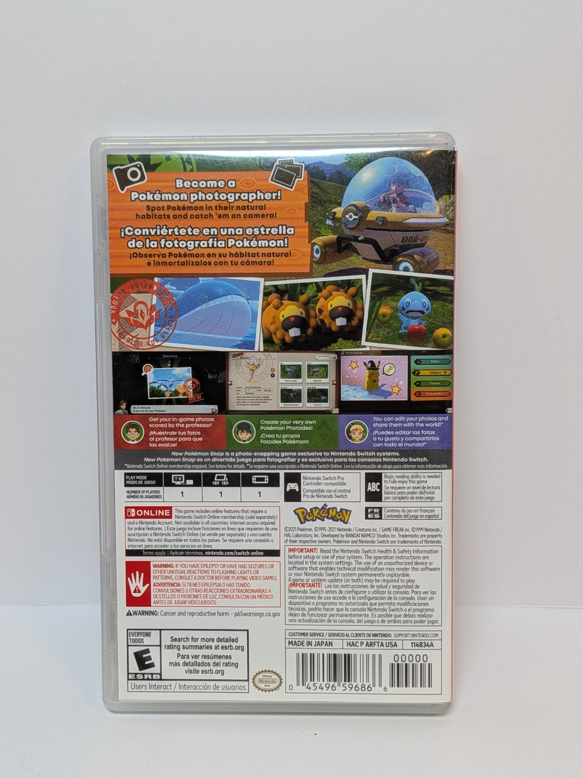 Pokémon Snap Game for Nintendo Switch (2021) Complete Original Case CIB EUC