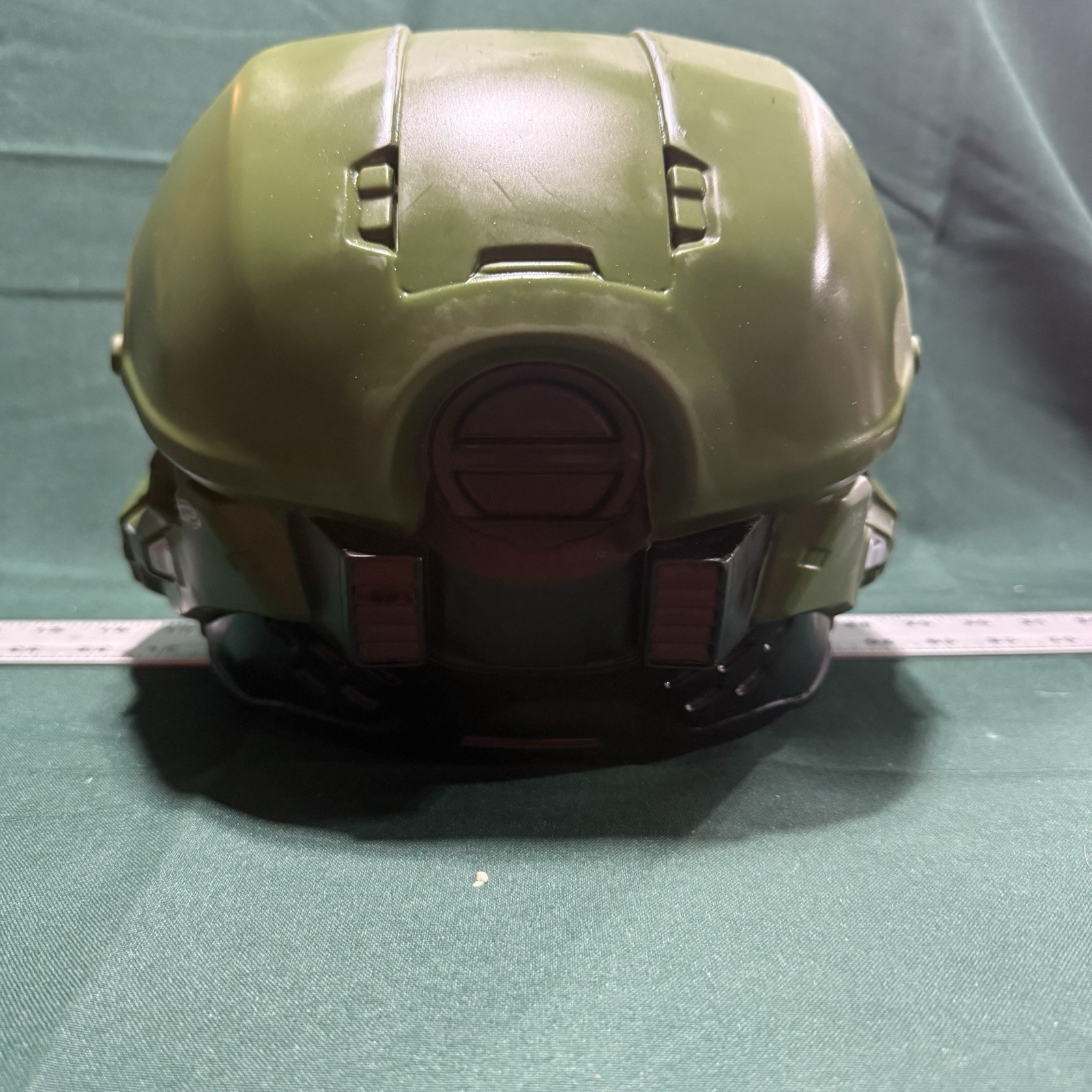 Halo Master Chief Spartan Helmet Costume Cosplay Mask Green Amber Visor Adult