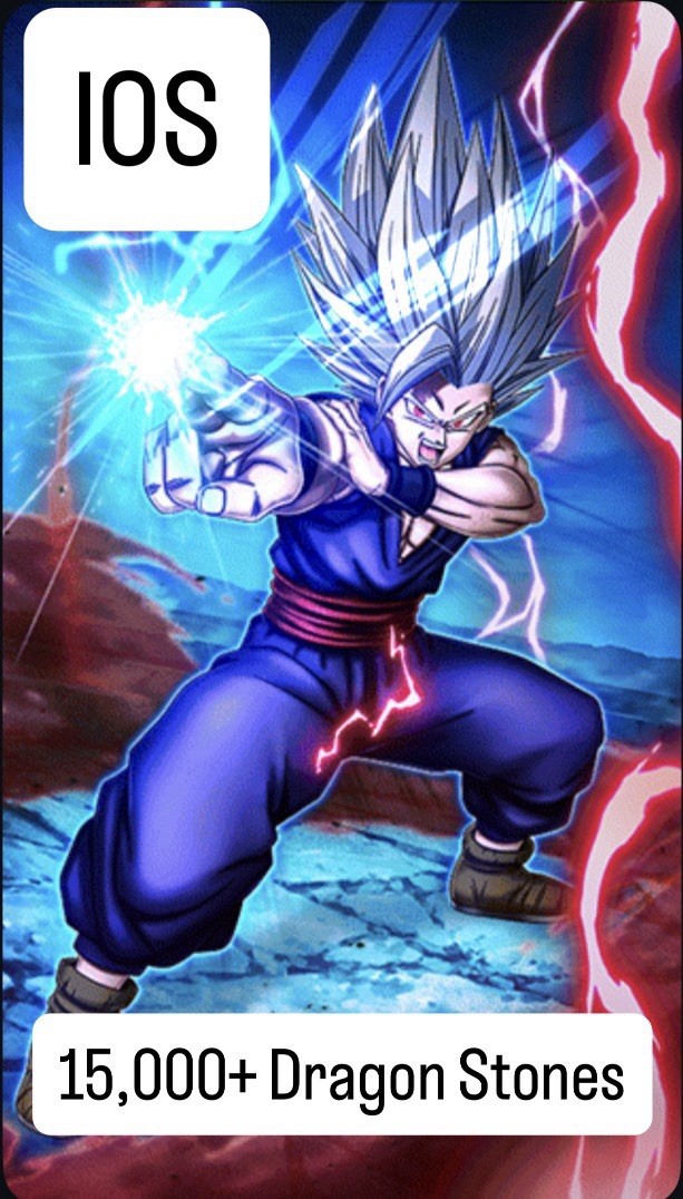 iOS Dokkan Battle 15,000+ Stones Account!!