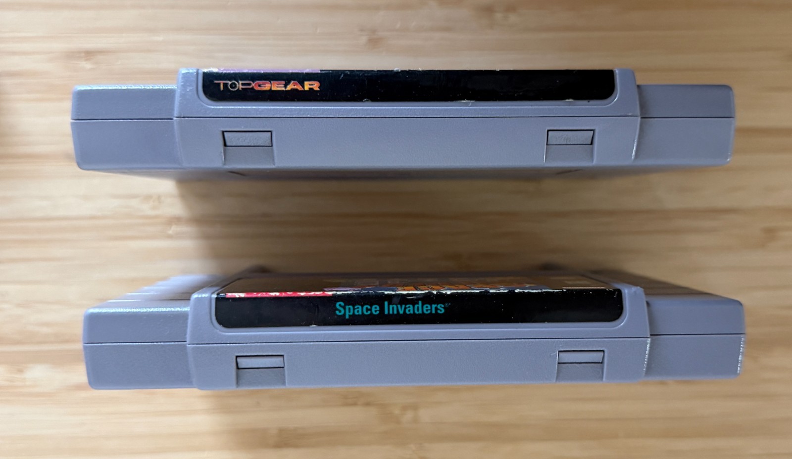 Super Nintendo SNES Game Cartridge LOT Space Invaders, Top Gear, Agassi, Boxing