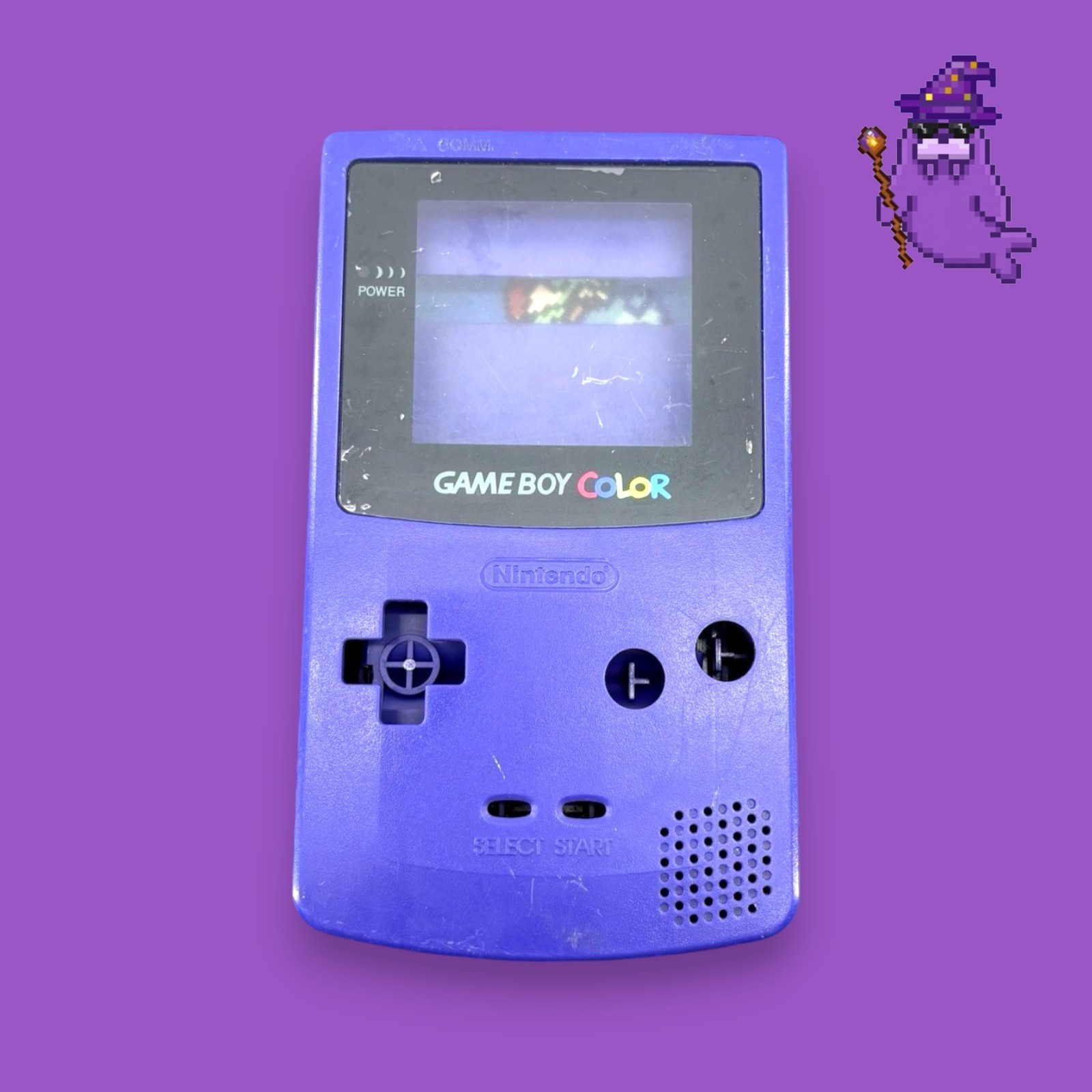 Nintendo Game Boy Color Grape Purple Shell CGB OEM SHELL ONLY + SCREEN PROTECTOR