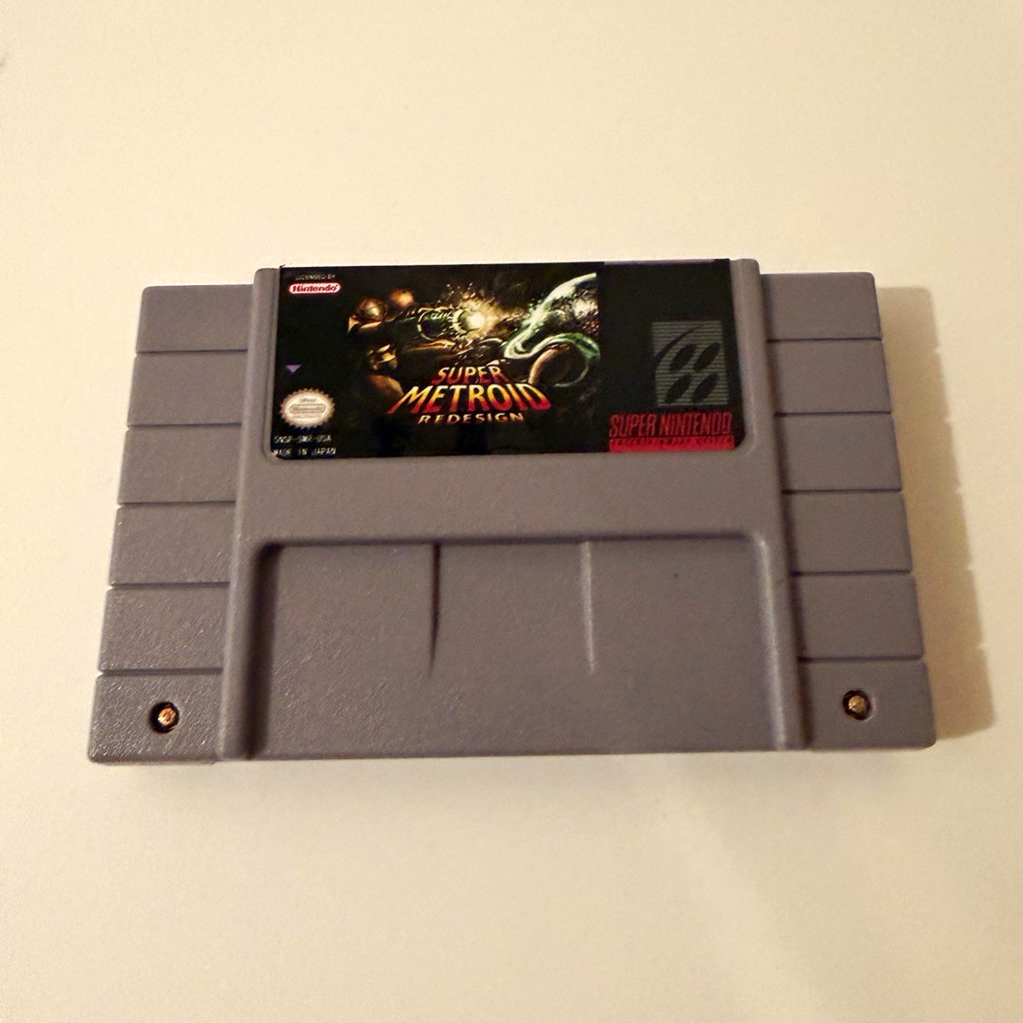 Super Metroid Redesign Super Nintendo SNES Game(remake bootleg) message about