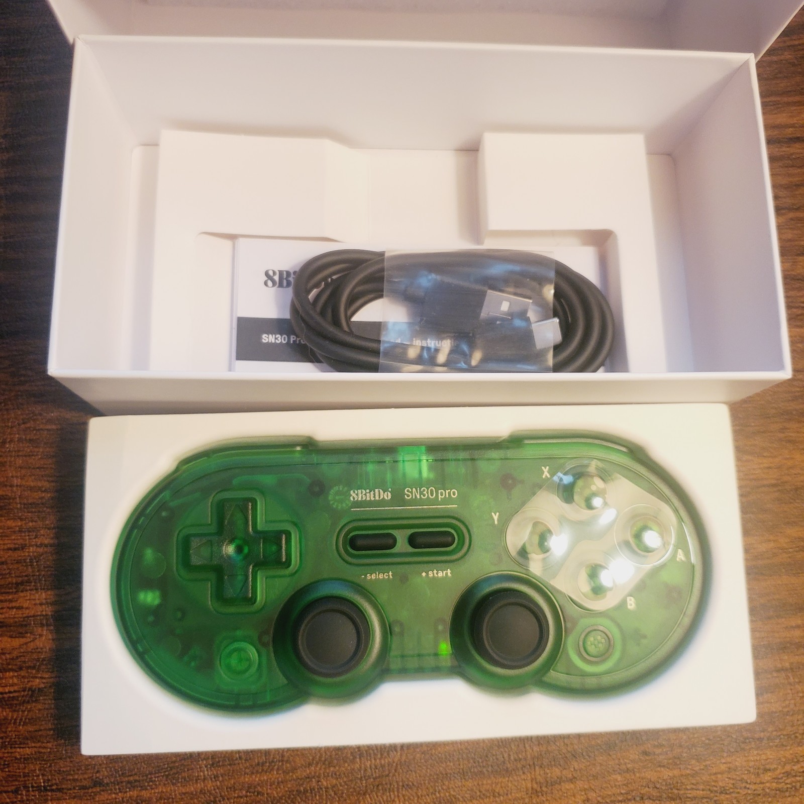8BitDo SN30 Wireless Gamepad for Switch, Android, PC, Steam, Apple, Pi GREEN