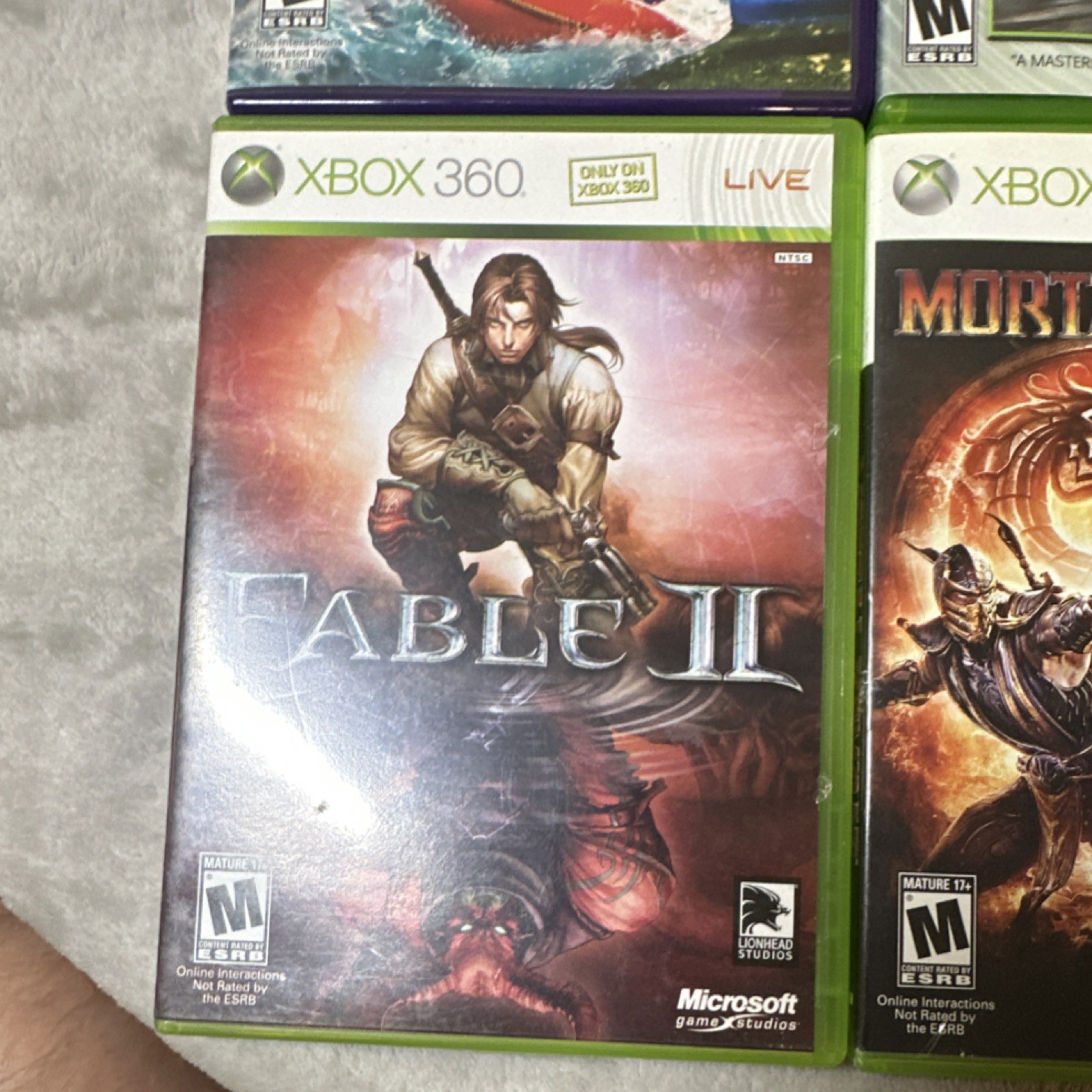 Xbox 360 5 lot Kinect adventures LEGO Dimensions BioShock Fable 2 mortal kombat