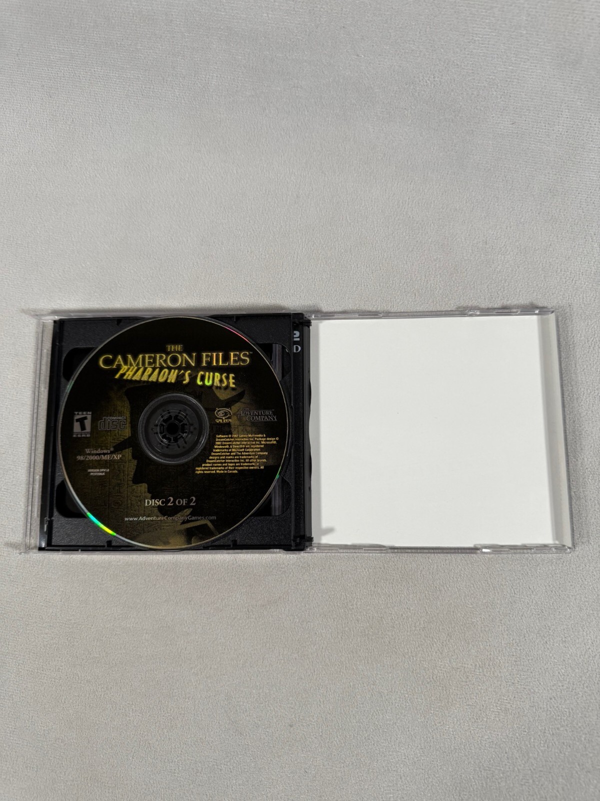 The Cameron Files ~ Pharaoh’s Curse PC The Adventure Company 2002