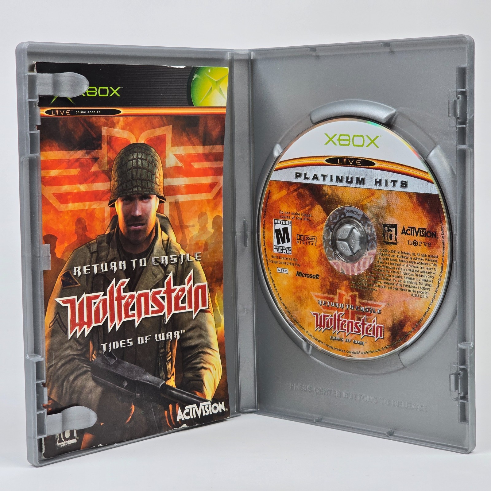 Return to Castle Wolfenstein: Tides of War (Original Xbox) Platinum CIB COMPLETE
