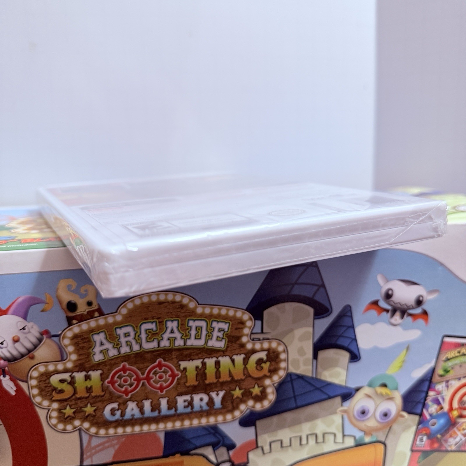 SEALED Arcade Shooting Gallery Blaster & SEALED Game Nintendo Wii Open Box NIB