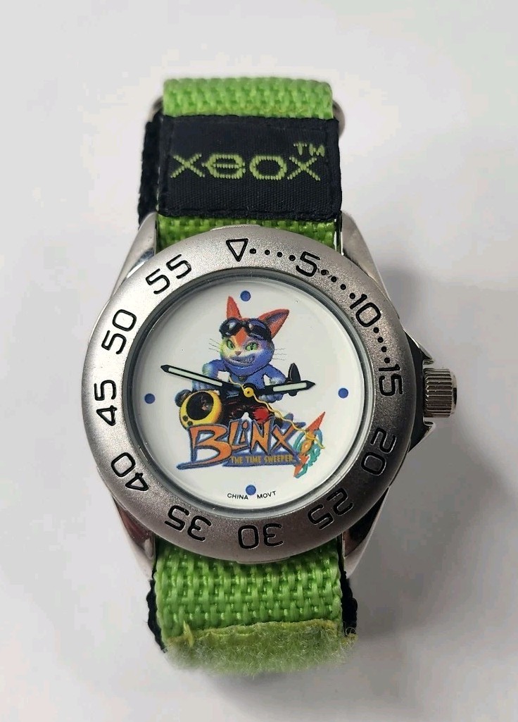 Microsoft Xbox Promotional Watch – Blinx The Time Sweeper – NEEDS NEW BATTERY