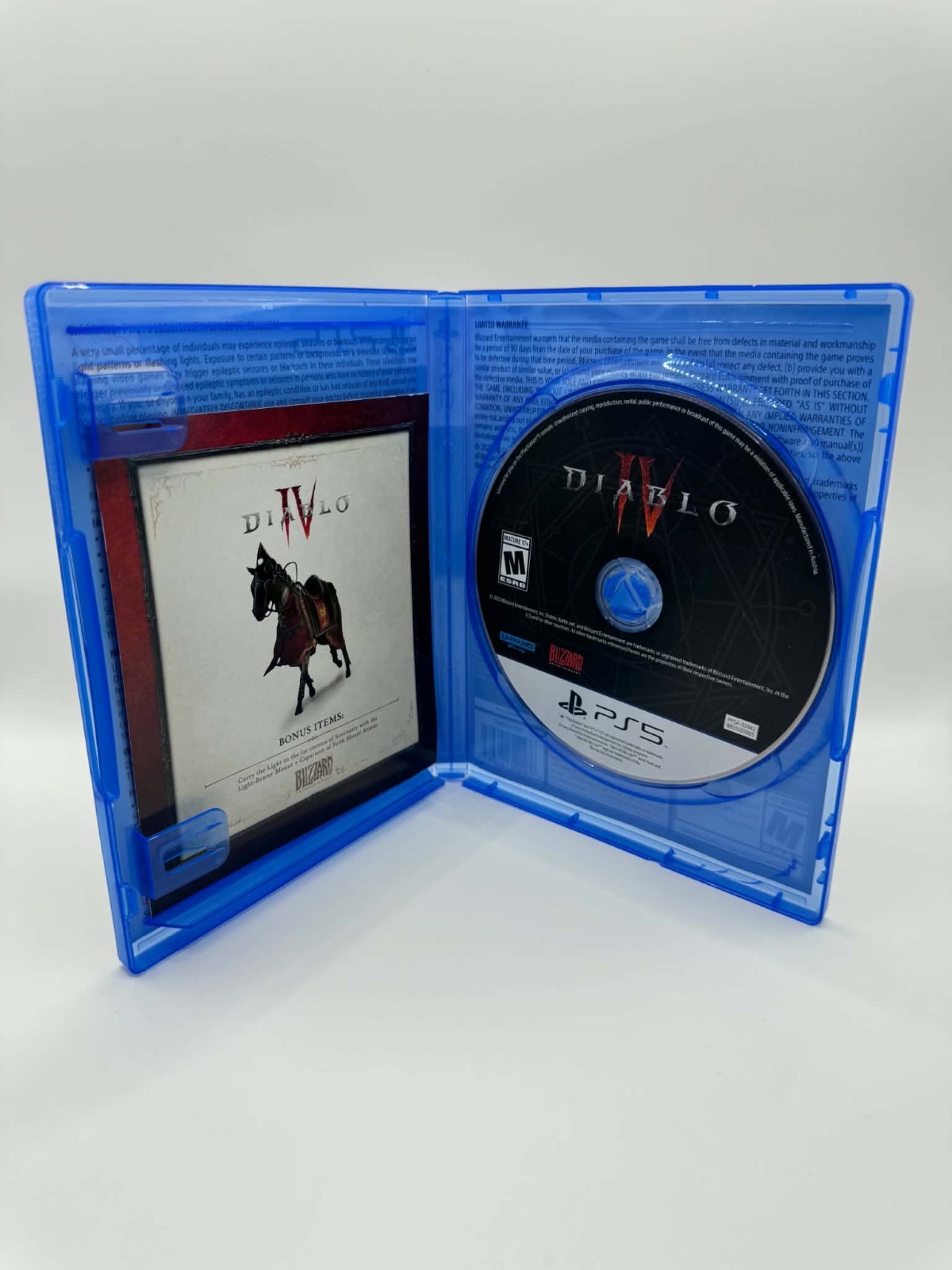 Diablo IV PS5 PlayStation 5 Complete CIB Bonus Insert Tested Clean Disc Blizzard