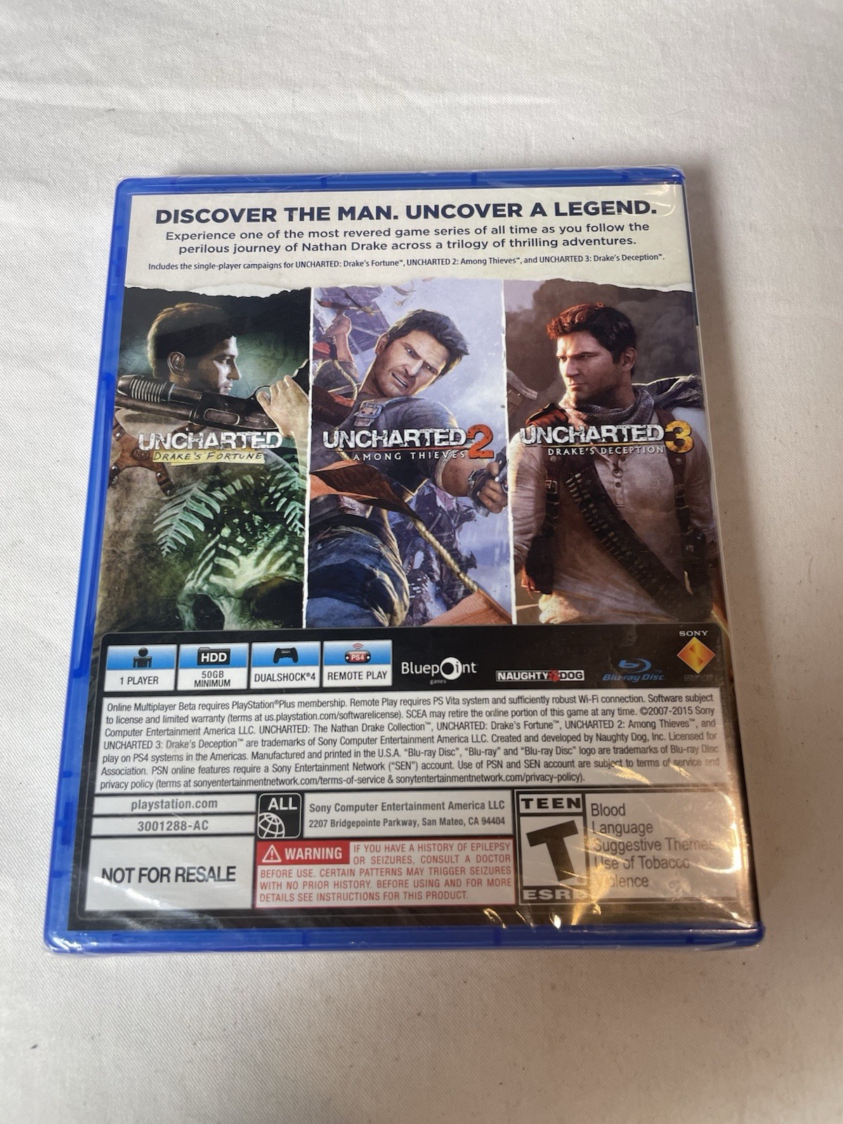 Uncharted Nathan Drake Collection PS4 Brand New Sealed Not For Resale