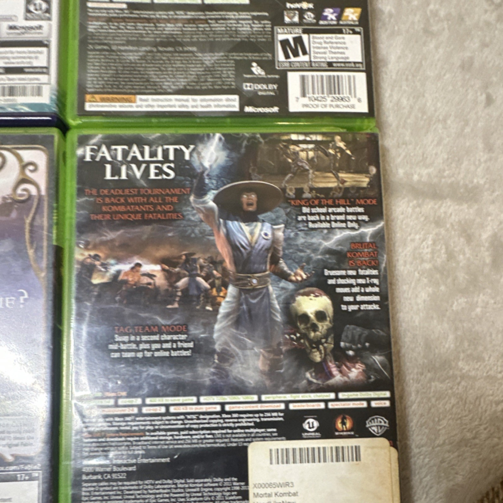 Xbox 360 5 lot Kinect adventures LEGO Dimensions BioShock Fable 2 mortal kombat