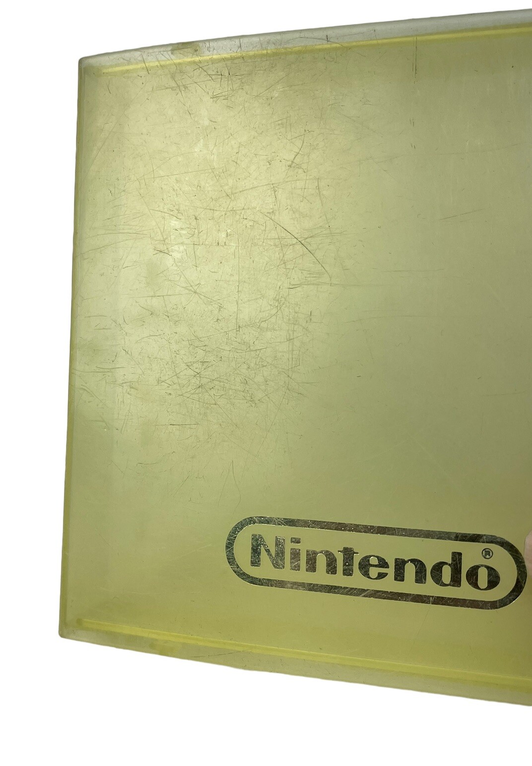 Lot of 2 Vintage Nintendo NES Yellow & Blue Plastic Clear OEM Clamshell Case