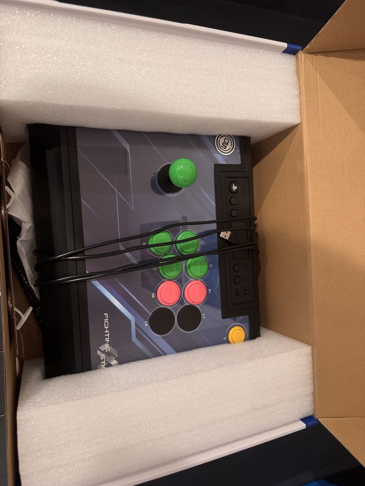 Hori Alpha Fighting Edge Fight Stick for PlayStation 5 Black Arcade Stick PS5