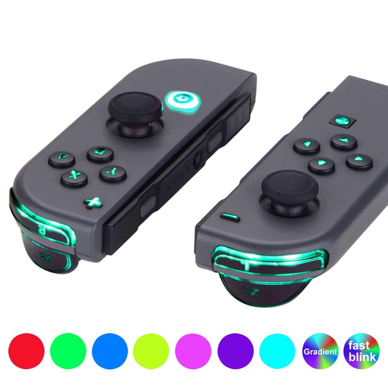 7 Colors 9 Modes LED Kit Luminated Buttons Set for Nintendo Switch Joycon & OLED