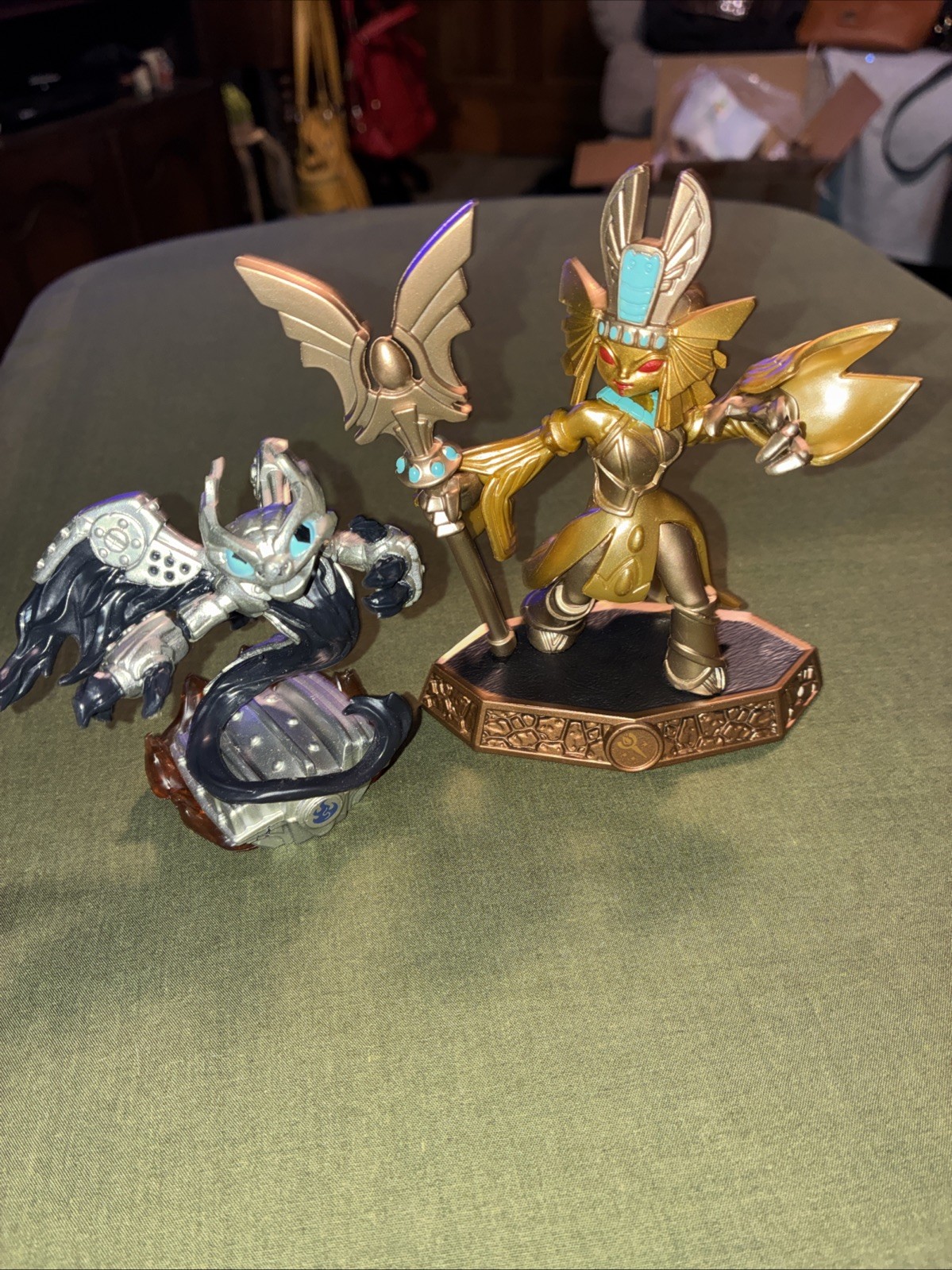 Skylanders Super Chargers Dark Spitfire and Imaginators Gold Queen Figure Lot