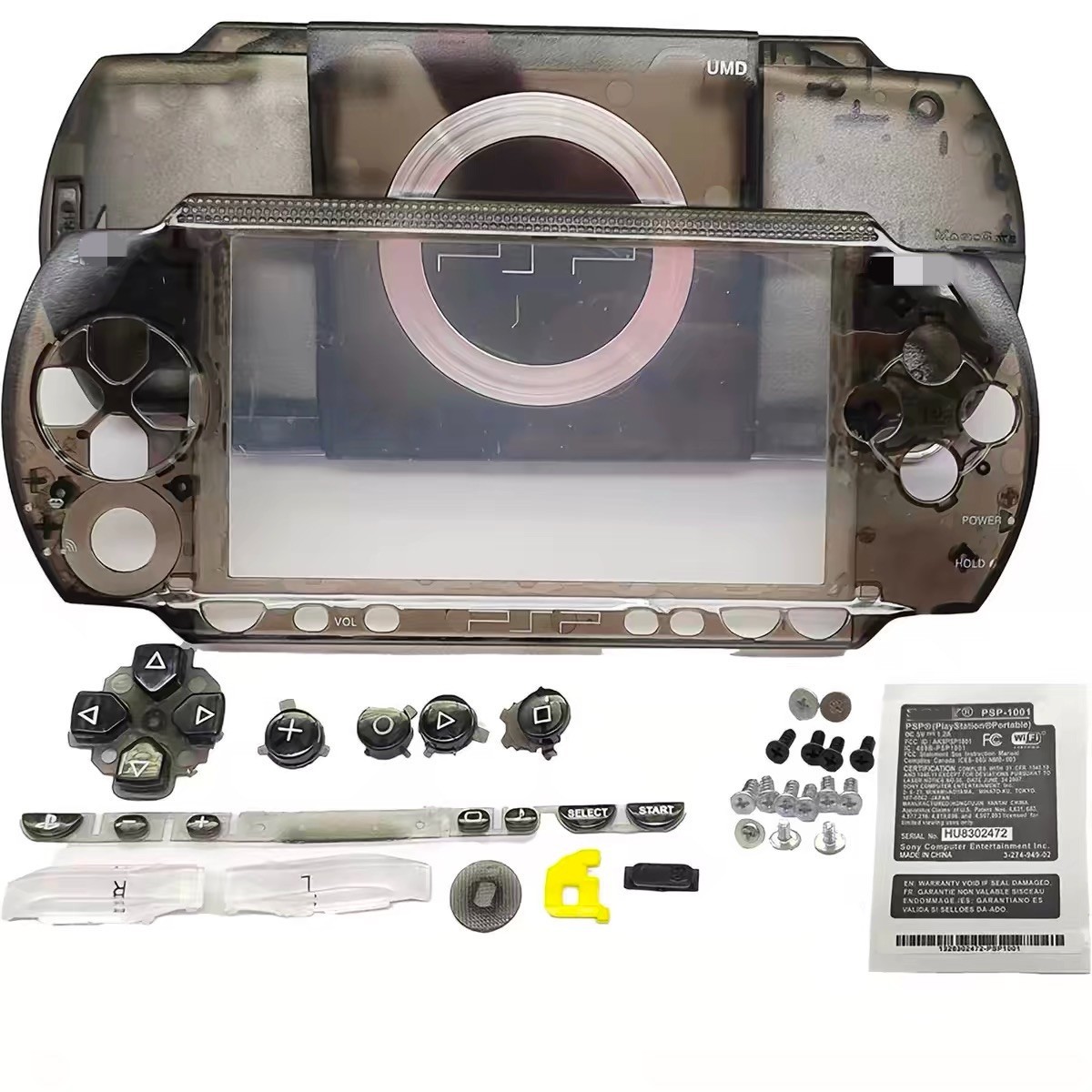 Replacement Full Housing Shell Faceplate Case for Sony PSP 1000 With Buttons Set