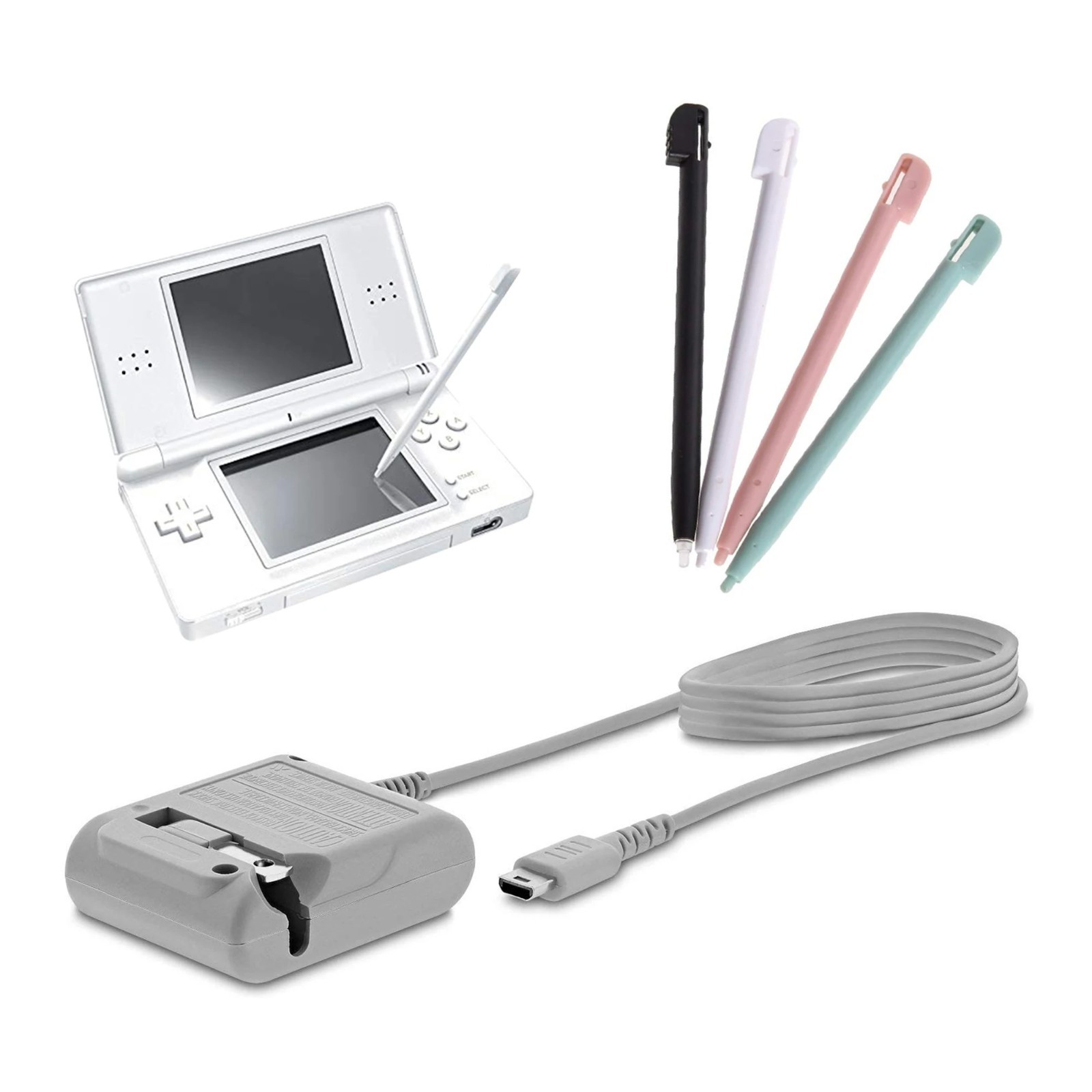 DS Lite Charger Kit, AC Wall Power Adapter and Stylus Pen for Nintendo DS Lite
