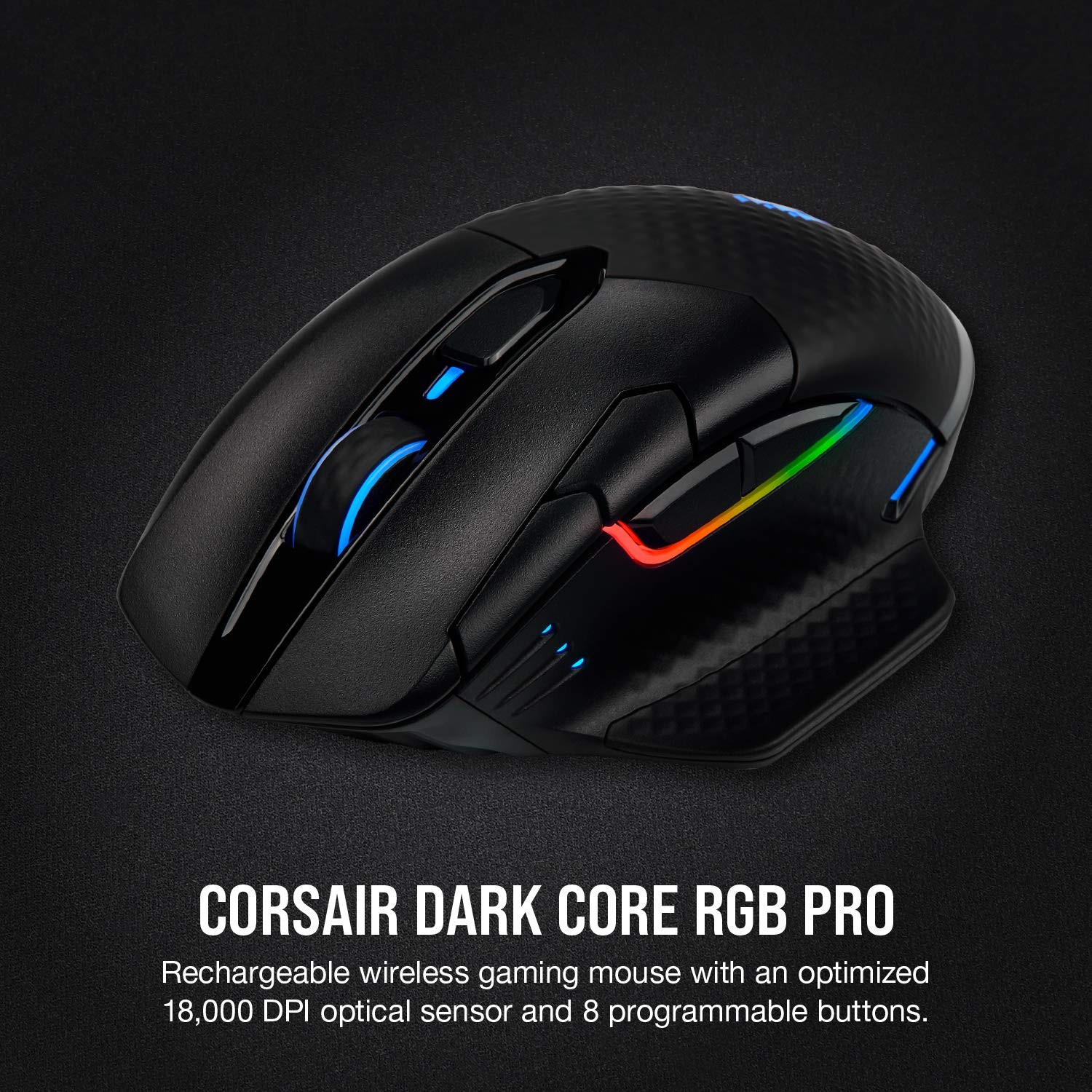 Corsair Dark Core Rgb Pro Wireless/Wired Fps Moba Gaming Mouse 18000 Dpi