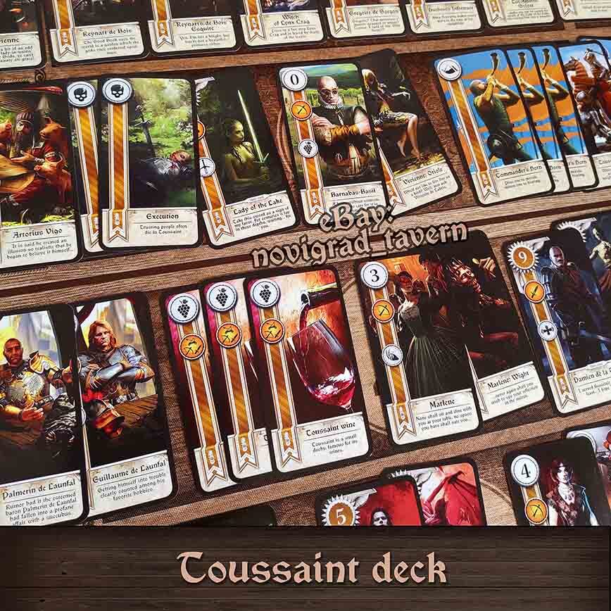 Gwent cards 2.0 – Witcher – 5 custom decks – Wild Hunt Toussaint Redania Velen