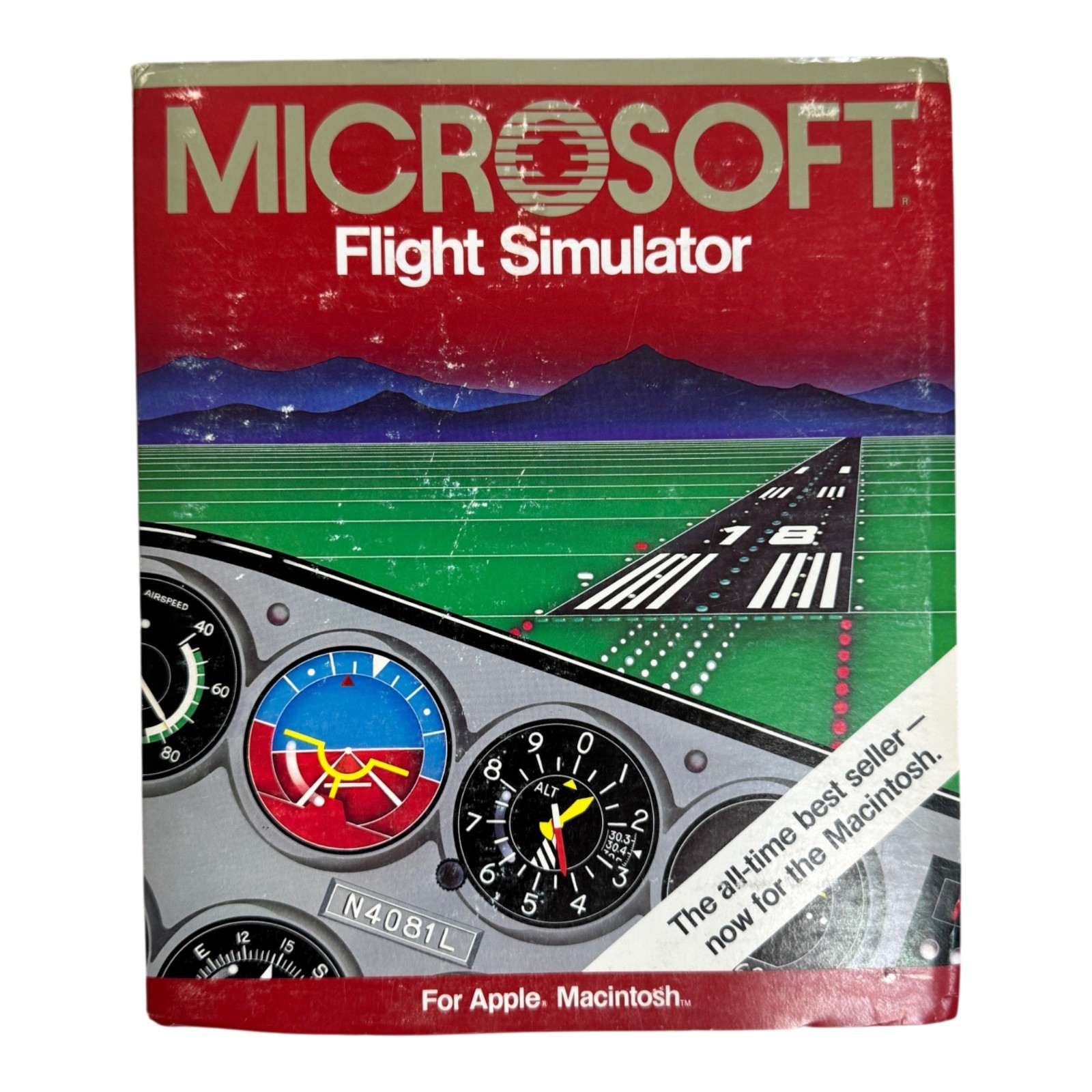 Microsoft Flight Simulator Apple Macintosh 1985 Untested Manual Disk